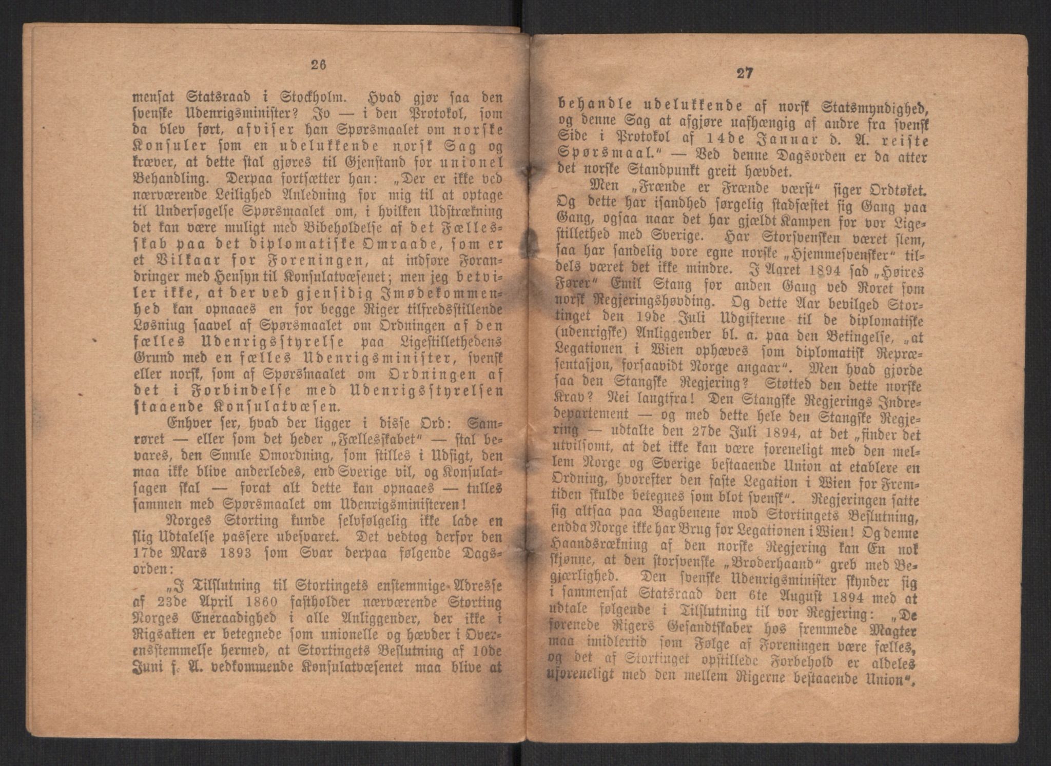 Venstres Hovedorganisasjon, RA/PA-0876/X/L0001: De eldste skrifter, 1860-1936, p. 727