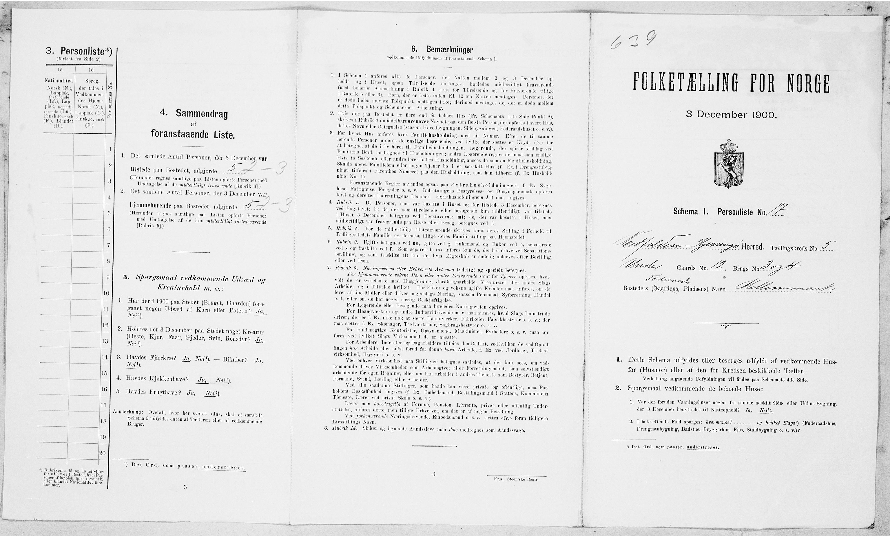 SAT, 1900 census for Nordfold-Kjerringøy, 1900, p. 538