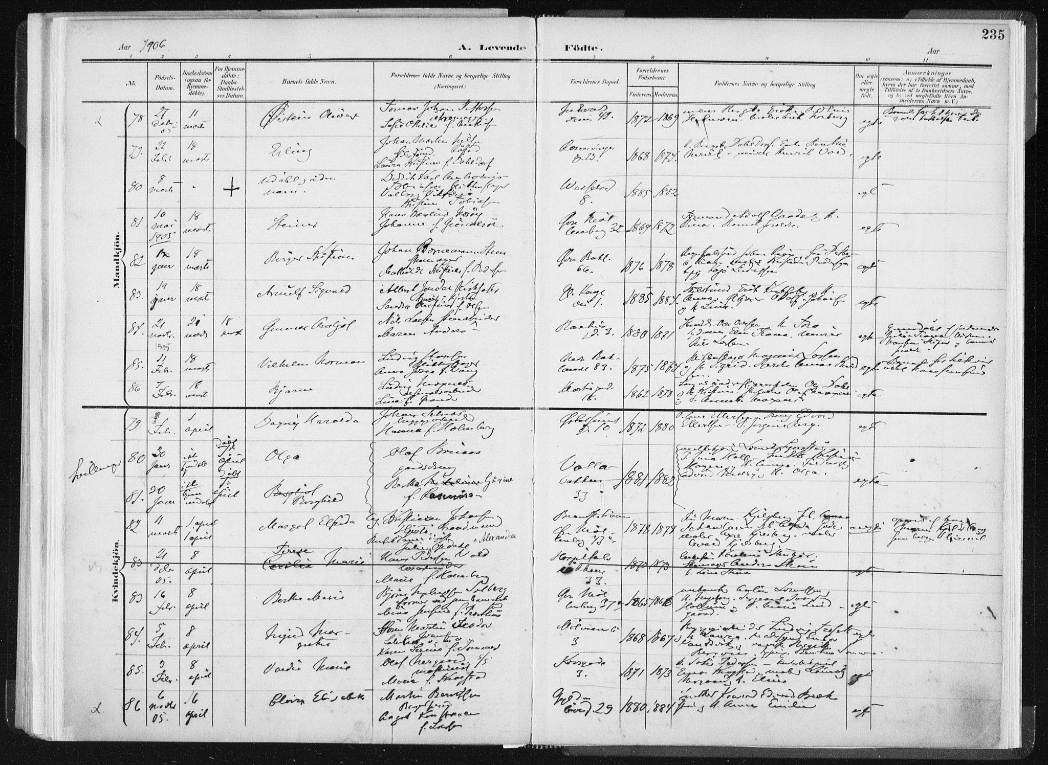 Ministerialprotokoller, klokkerbøker og fødselsregistre - Sør-Trøndelag, SAT/A-1456/604/L0199: Parish register (official) no. 604A20I, 1901-1906, p. 235