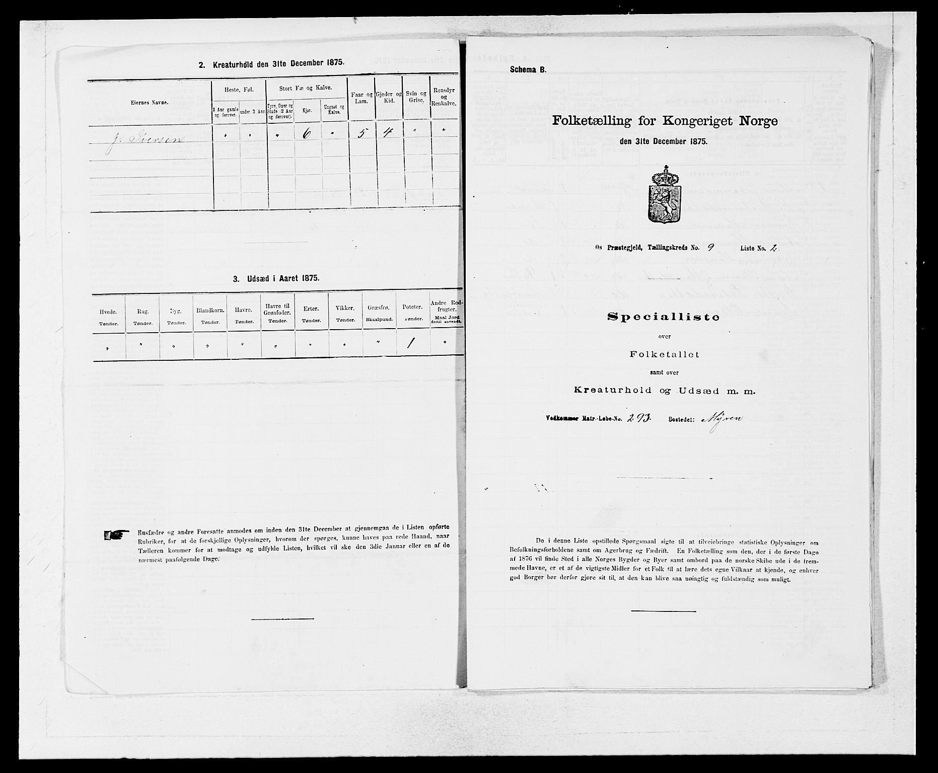 SAB, 1875 census for 1243P Os, 1875, p. 1167