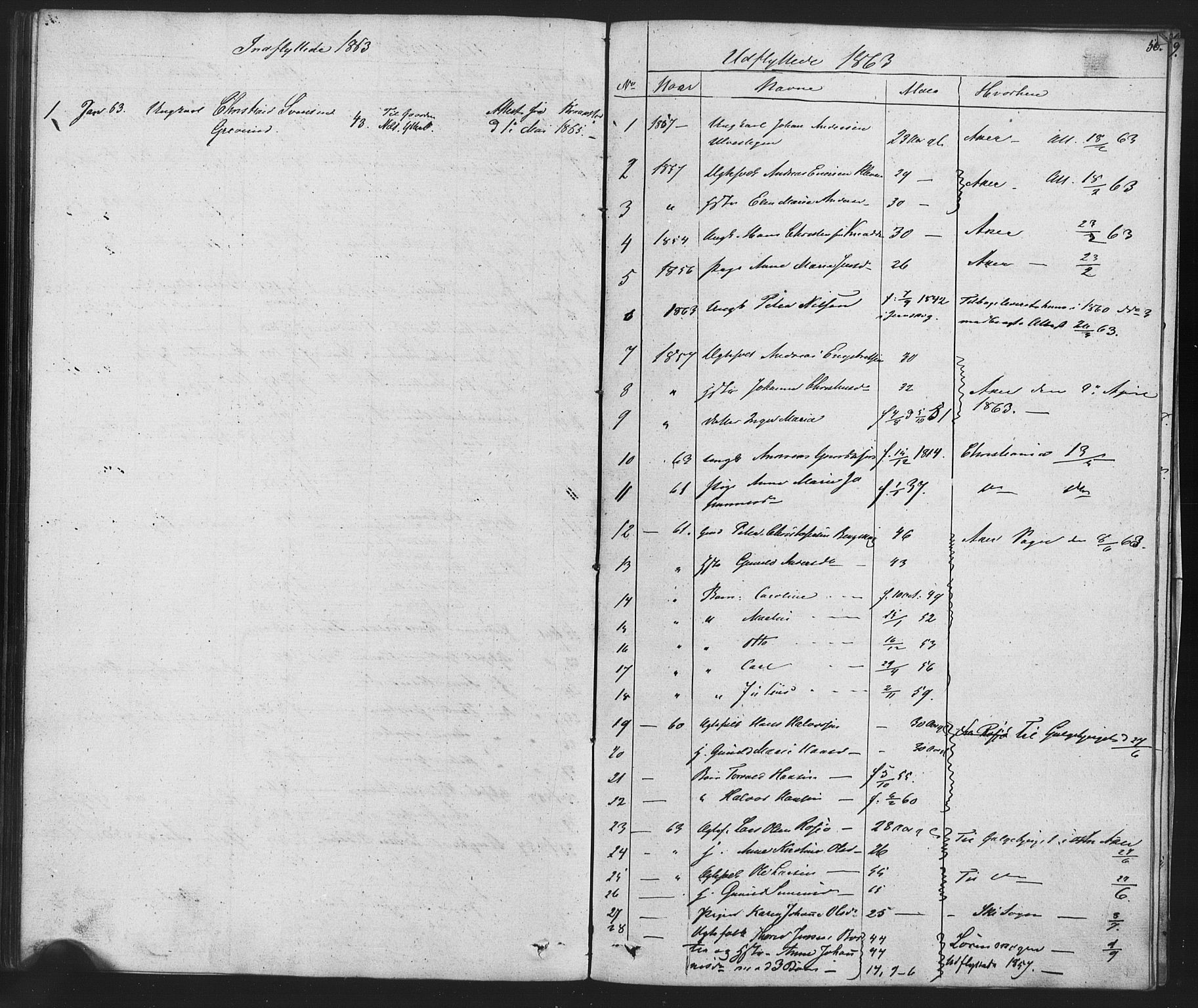 Enebakk prestekontor Kirkebøker, AV/SAO-A-10171c/F/Fa/L0014: Parish register (official) no. I 14, 1833-1878, p. 56