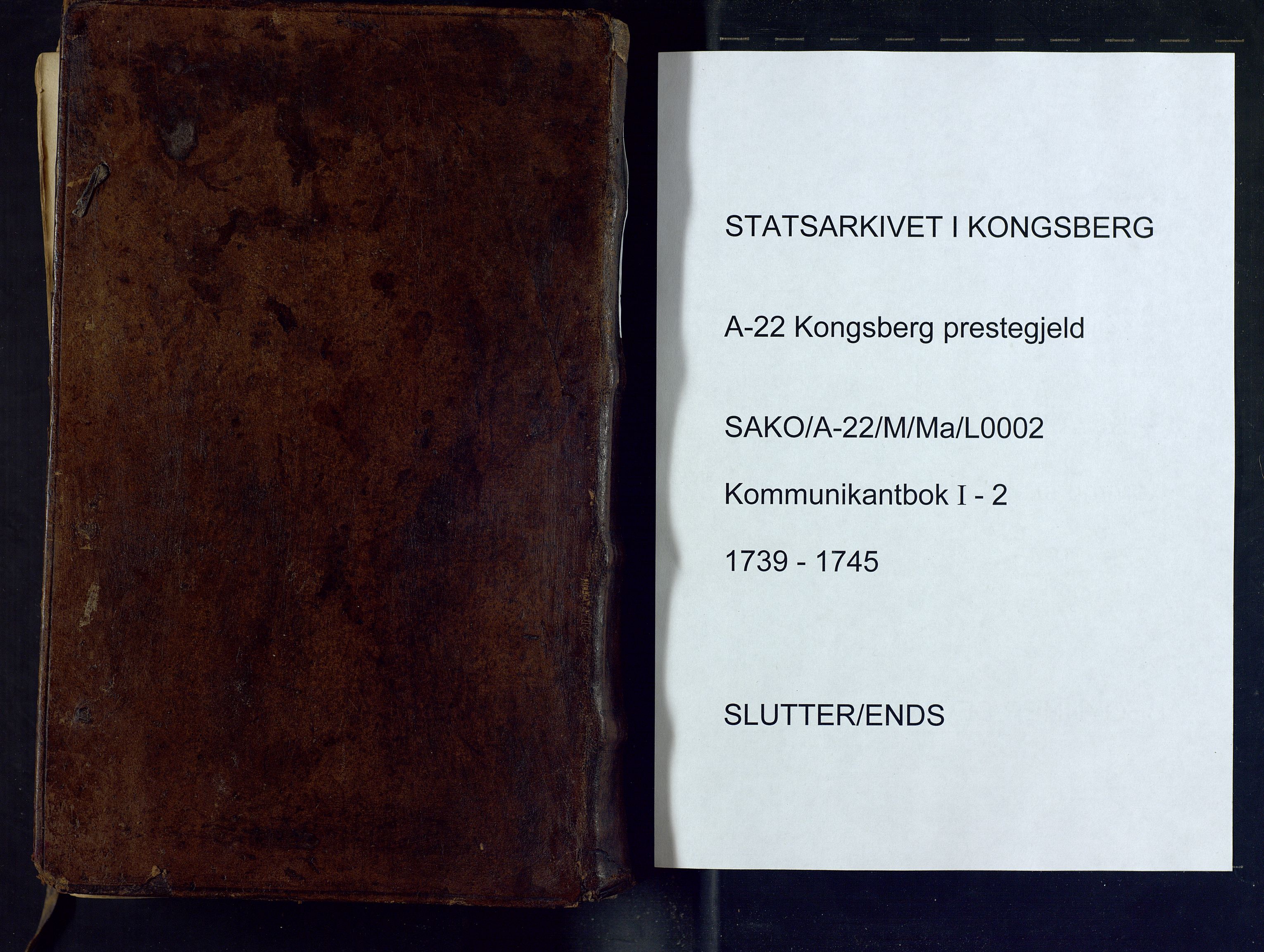 Kongsberg kirkebøker, AV/SAKO-A-22/M/Ma/L0002: Communicants register no. 2, 1739-1745