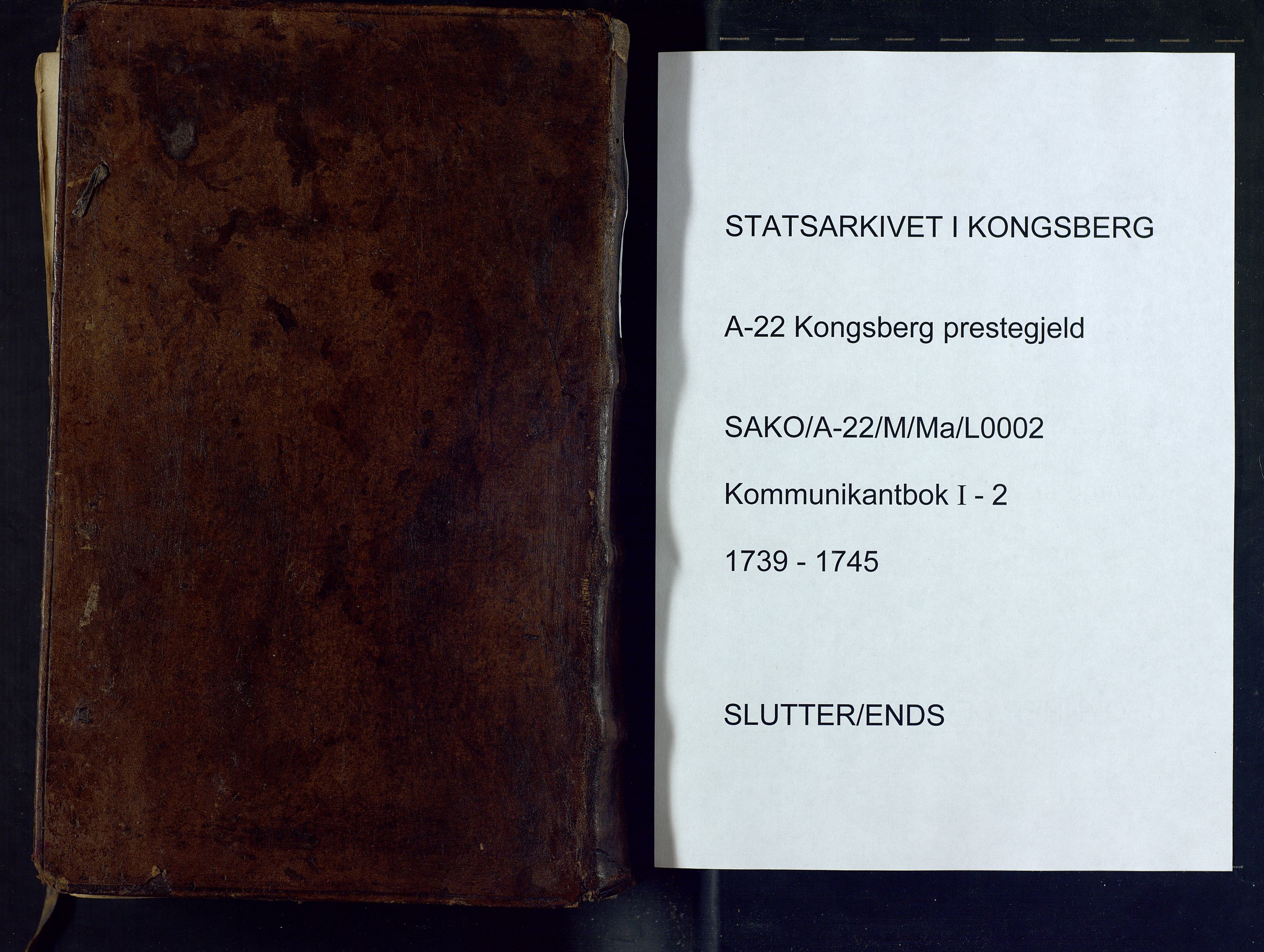 Kongsberg kirkebøker, SAKO/A-22/M/Ma/L0002: Communicants register no. 2, 1739-1745