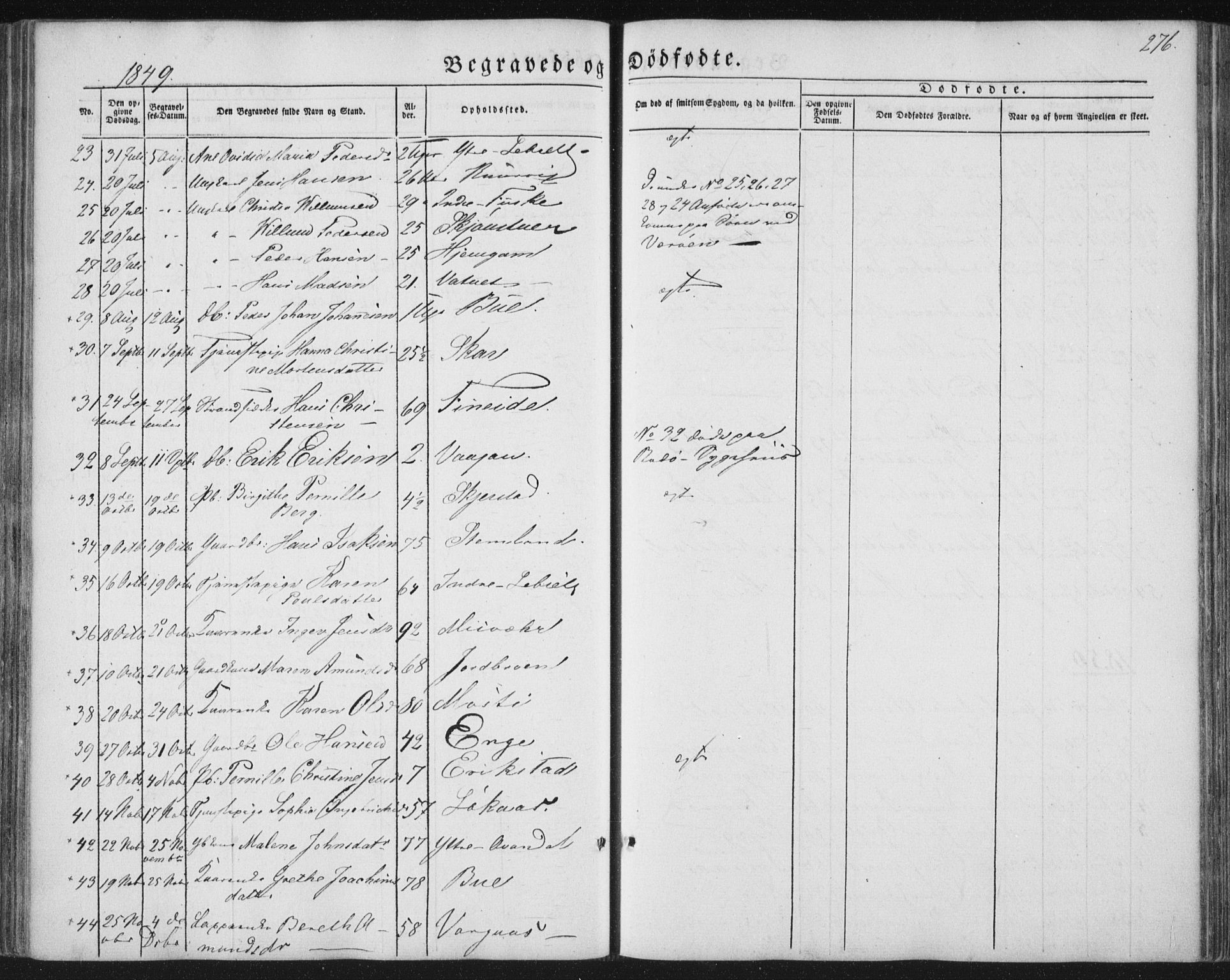 Ministerialprotokoller, klokkerbøker og fødselsregistre - Nordland, AV/SAT-A-1459/852/L0738: Parish register (official) no. 852A08, 1849-1865, p. 276