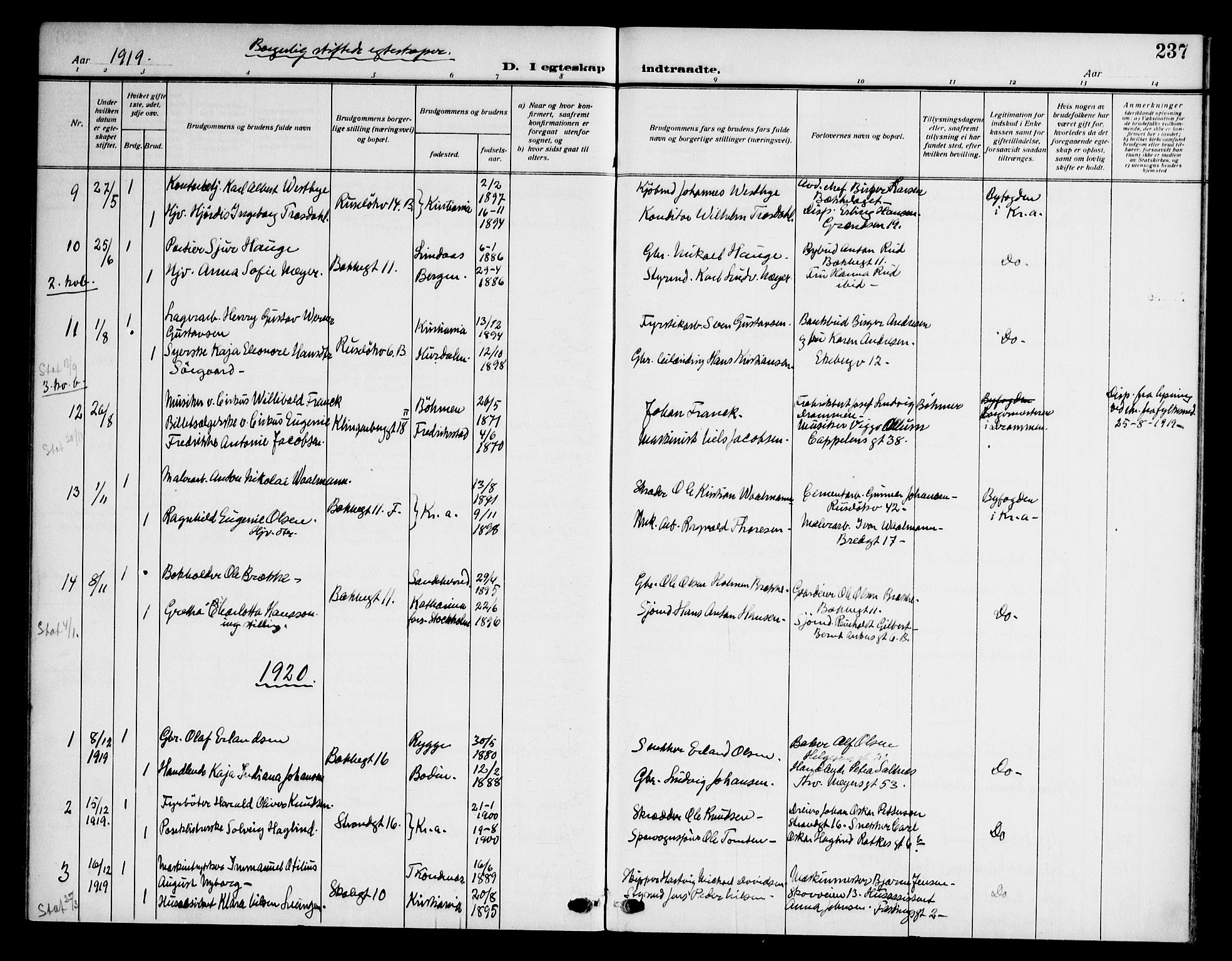 Piperviken prestekontor Kirkebøker, SAO/A-10874/F/L0002: Parish register (official) no. 2, 1911-1952, p. 237