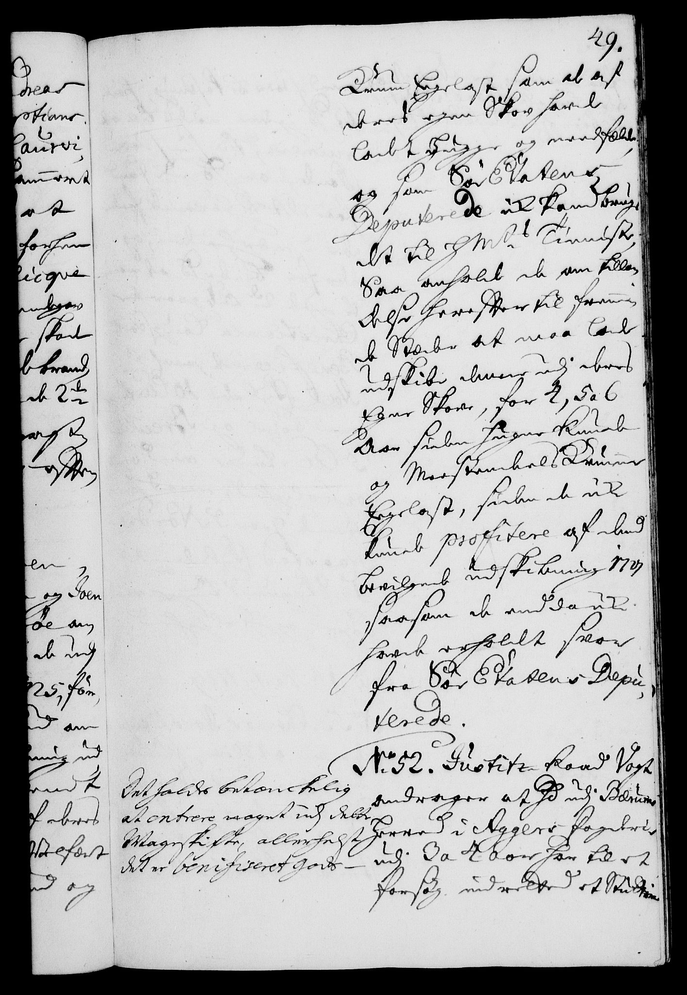 Rentekammeret, Kammerkanselliet, RA/EA-3111/G/Gh/Gha/L0011: Norsk ekstraktmemorialprotokoll (merket RK 53.56), 1729, p. 49