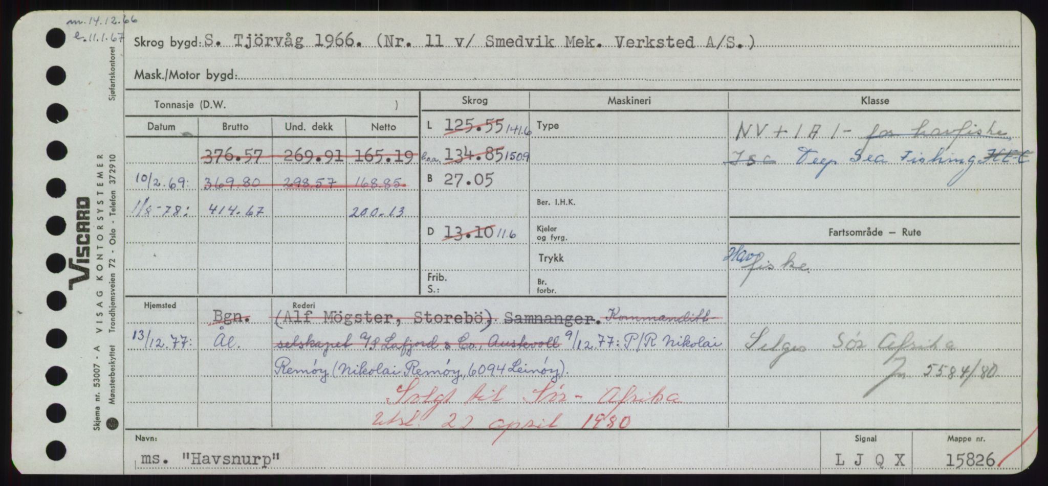 Sjøfartsdirektoratet med forløpere, Skipsmålingen, RA/S-1627/H/Hd/L0015: Fartøy, Havm-Hey, p. 49