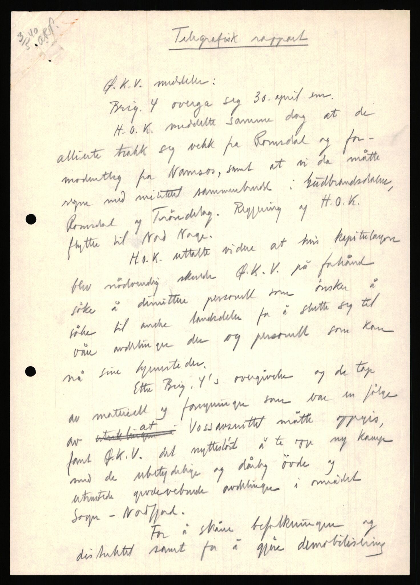 Forsvaret, Forsvarets krigshistoriske avdeling, AV/RA-RAFA-2017/Y/Ya/L0031: II-C-11-51 - Hærens overkommando, 1940, p. 485