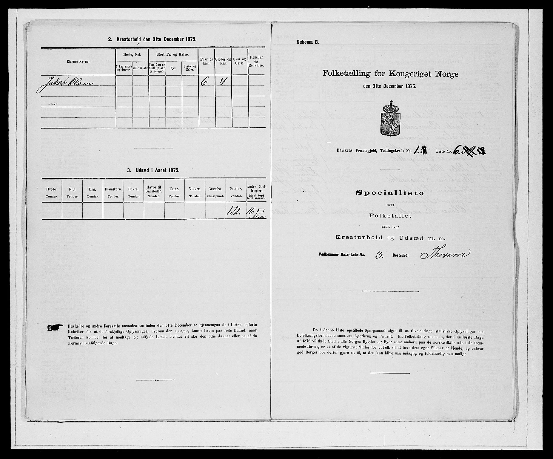 SAB, 1875 Census for 1442P Davik, 1875, p. 35