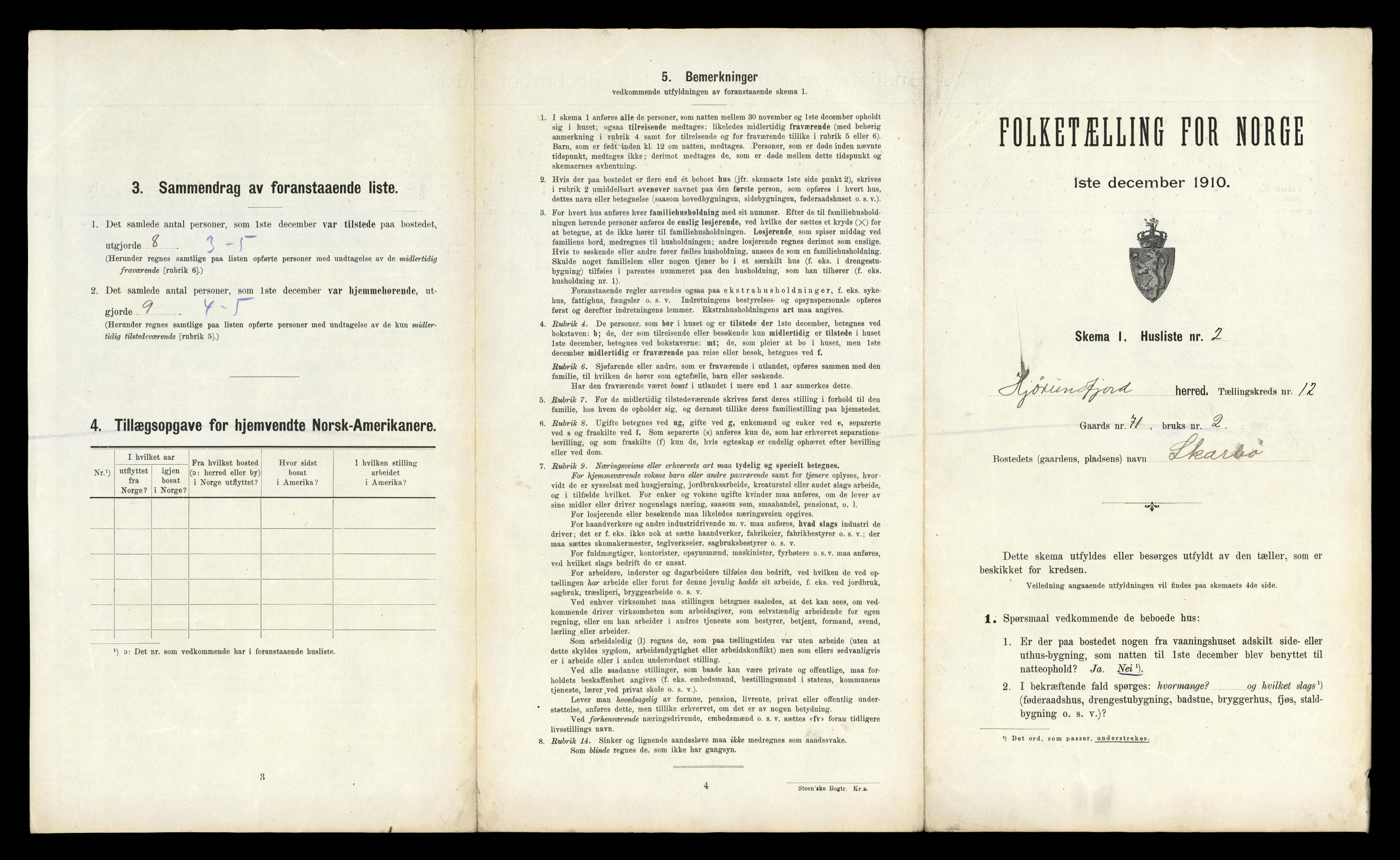 RA, 1910 census for Hjørundfjord, 1910, p. 600