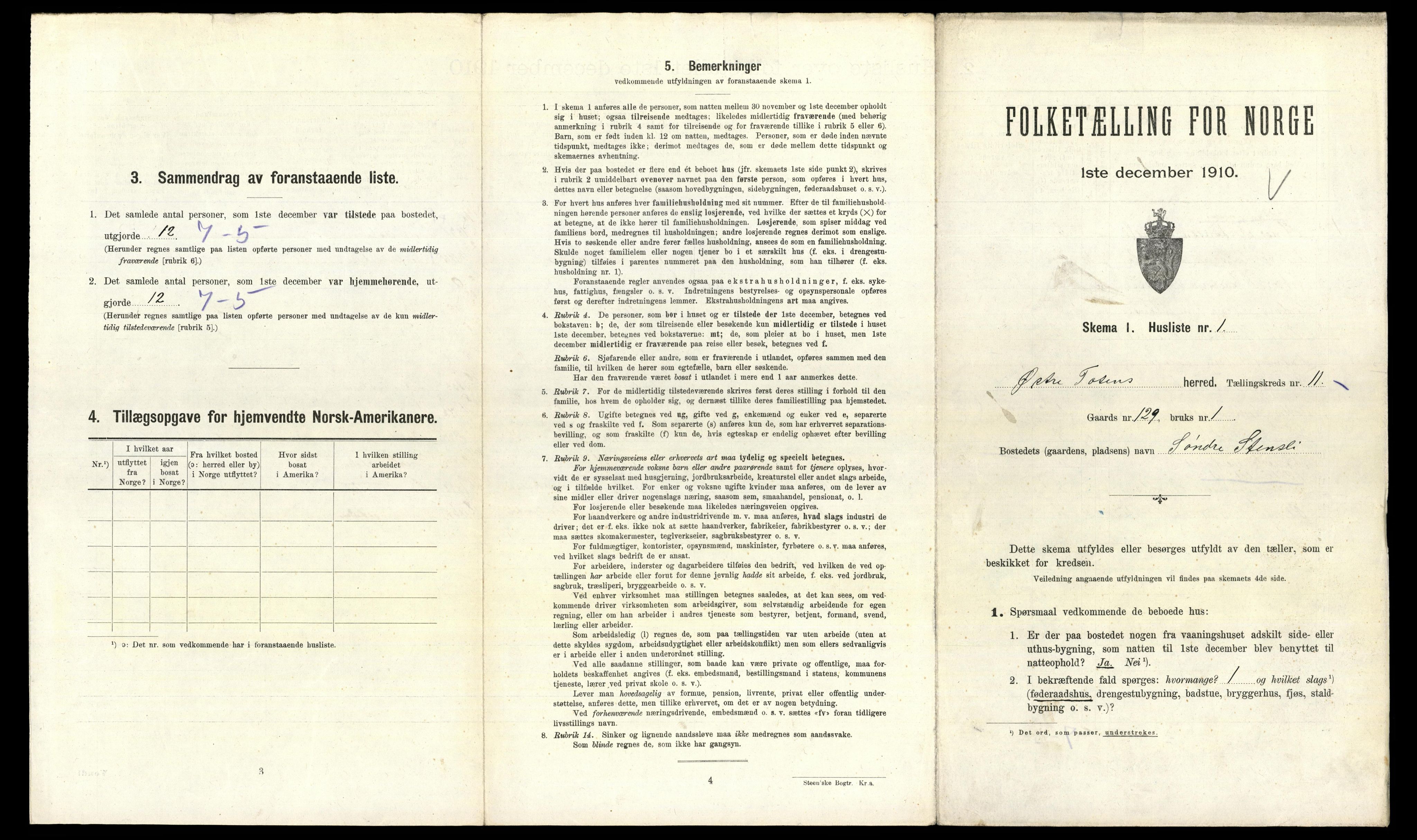 RA, 1910 census for Østre Toten, 1910, p. 2933