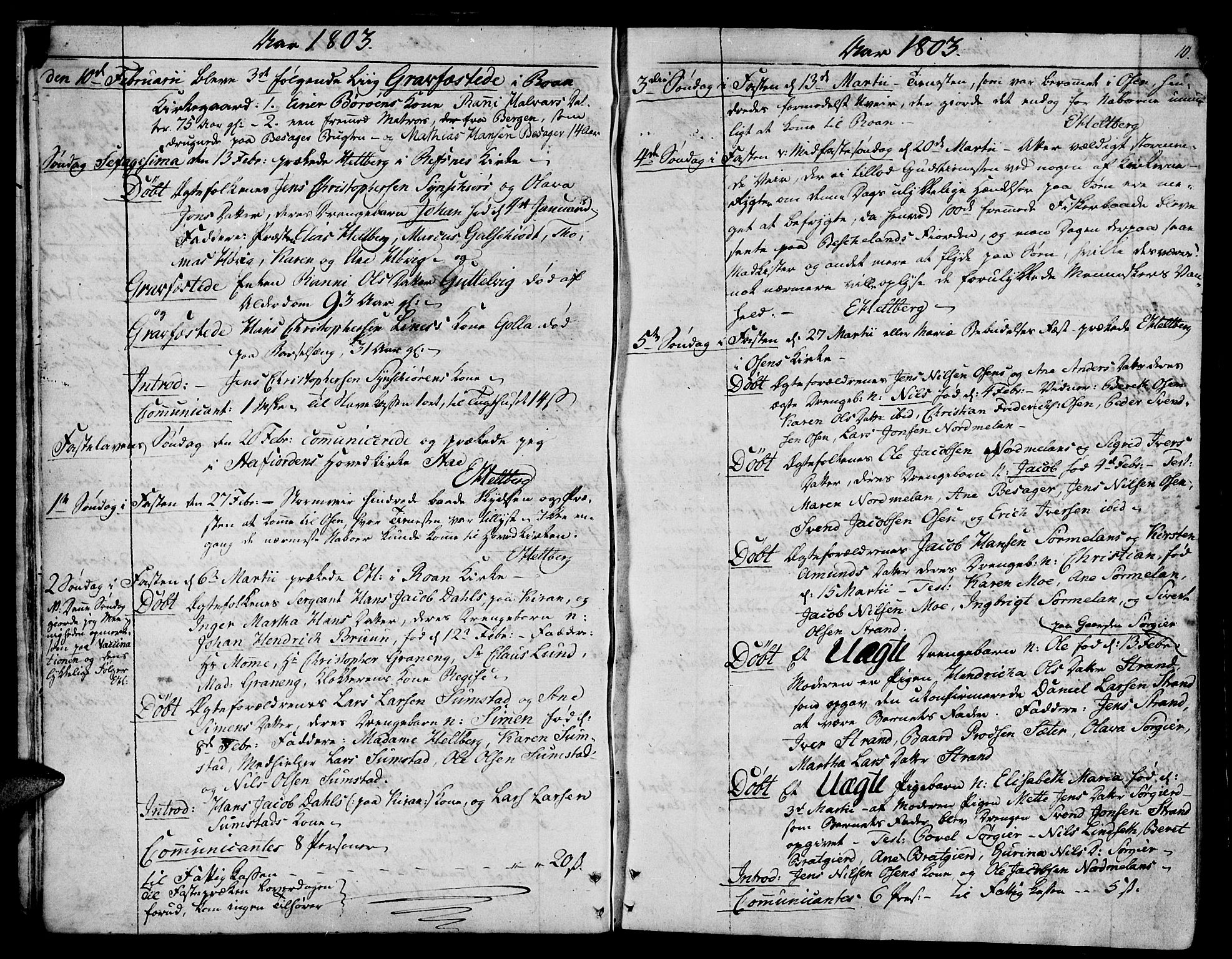 Ministerialprotokoller, klokkerbøker og fødselsregistre - Sør-Trøndelag, SAT/A-1456/657/L0701: Parish register (official) no. 657A02, 1802-1831, p. 10