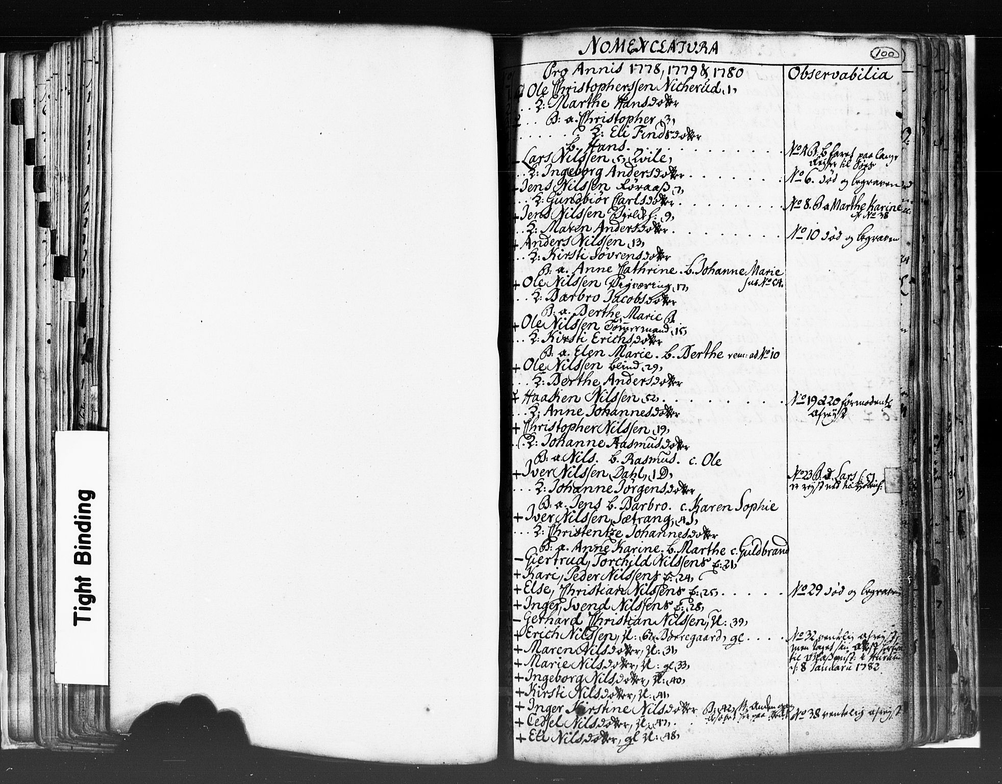 Strømsø kirkebøker, SAKO/A-246/K/Ka/L0001: Sjeleregister, 1778-1792, p. 100