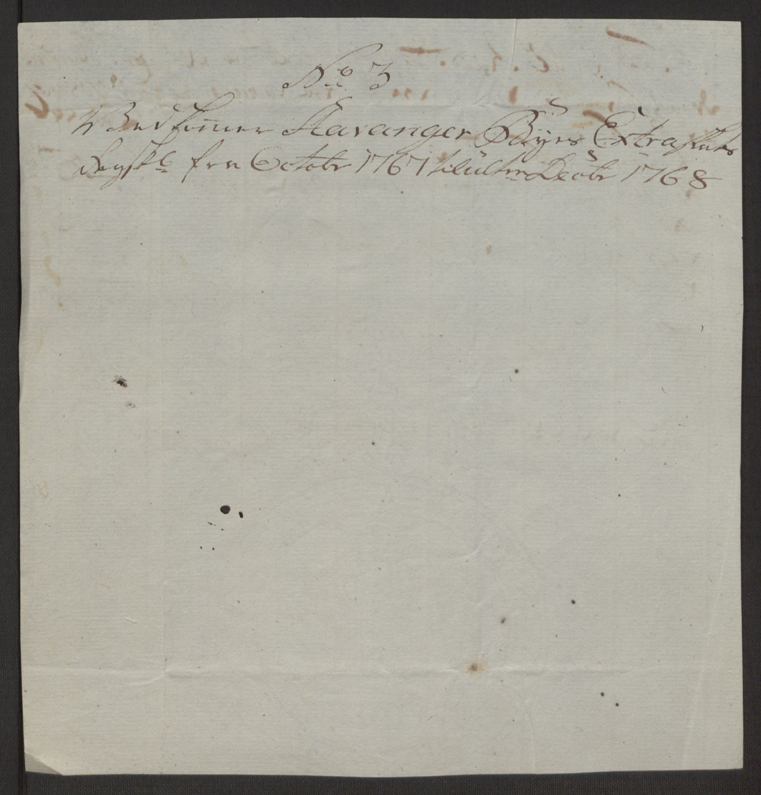 Rentekammeret inntil 1814, Reviderte regnskaper, Byregnskaper, AV/RA-EA-4066/R/Ro/L0305/0001: [O6] Kontribusjonsregnskap / Ekstraskatt, 1762-1768, p. 392