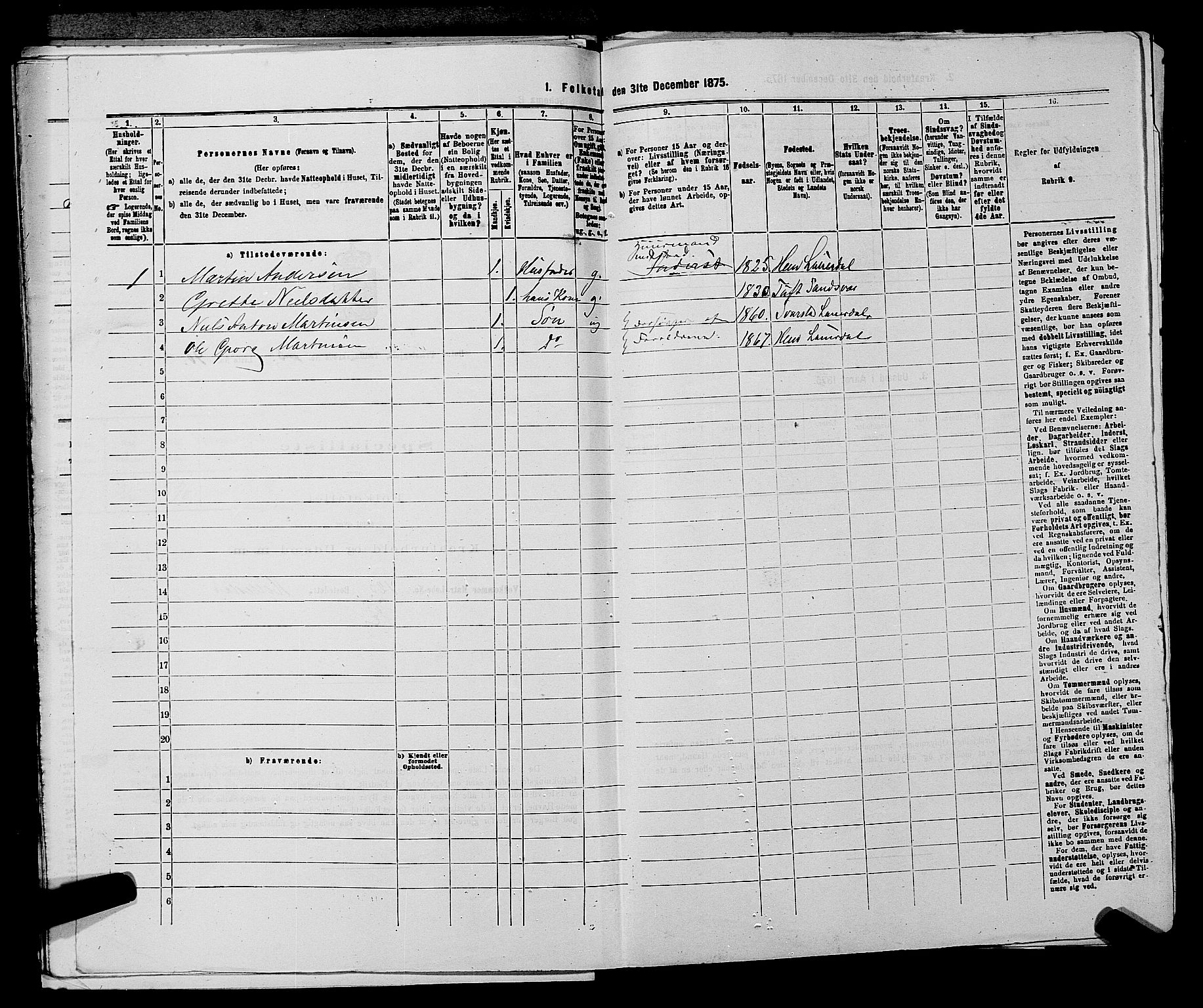 SAKO, 1875 census for 0715P Botne, 1875, p. 466