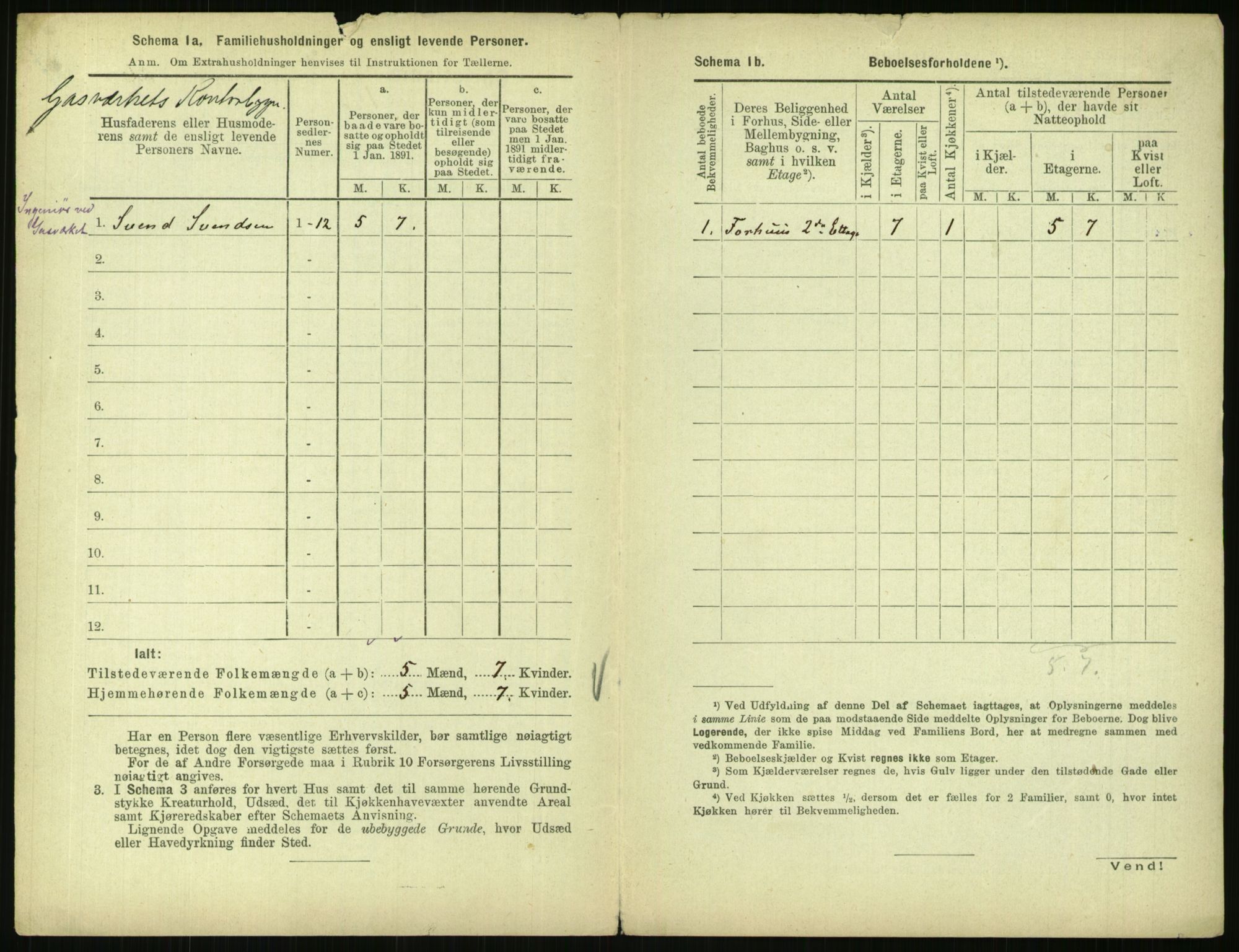 RA, 1891 census for 0301 Kristiania, 1891, p. 80109