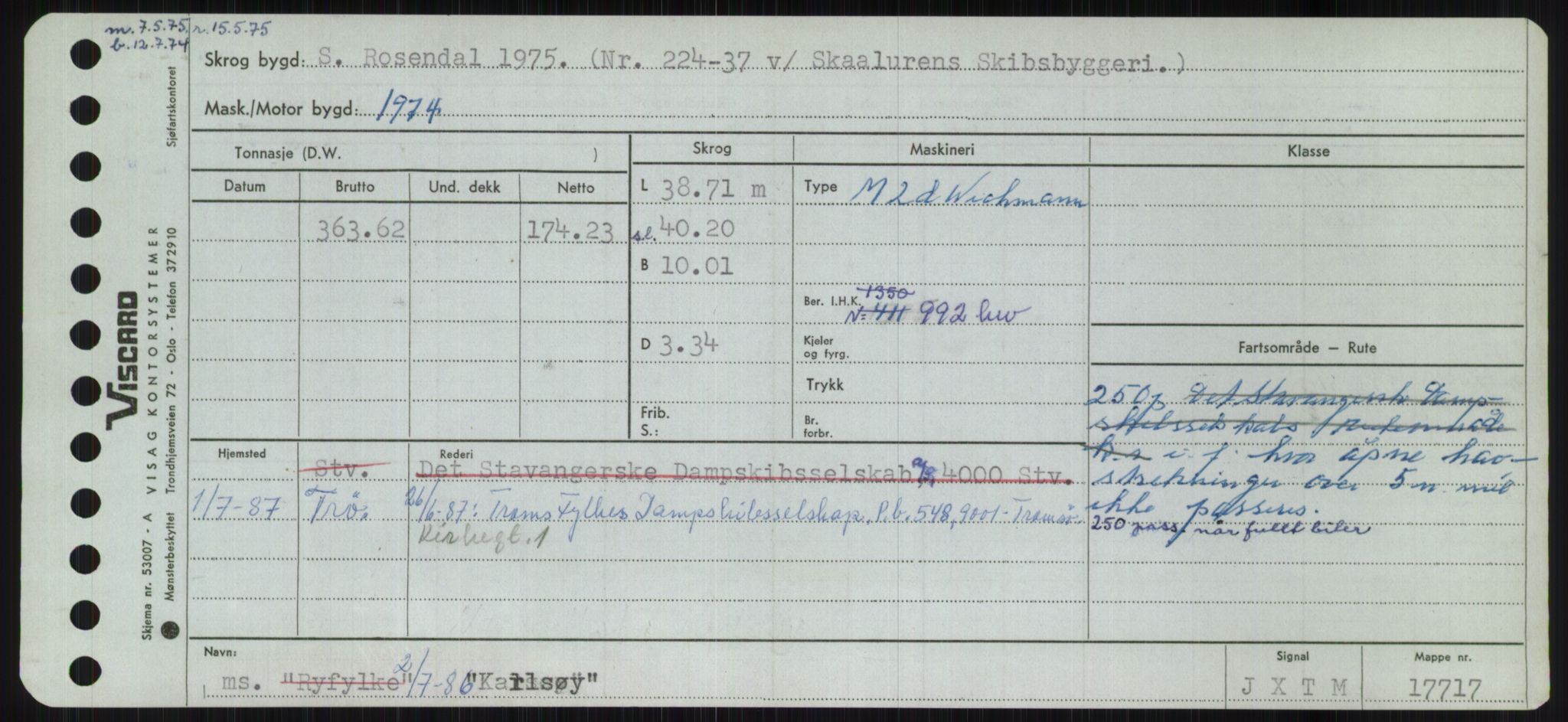 Sjøfartsdirektoratet med forløpere, Skipsmålingen, AV/RA-S-1627/H/Ha/L0003/0001: Fartøy, Hilm-Mar / Fartøy, Hilm-Kol, p. 703