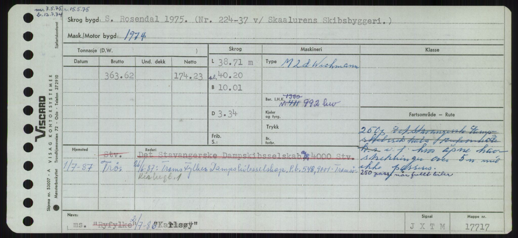 Sjøfartsdirektoratet med forløpere, Skipsmålingen, RA/S-1627/H/Ha/L0003/0001: Fartøy, Hilm-Mar / Fartøy, Hilm-Kol, p. 703