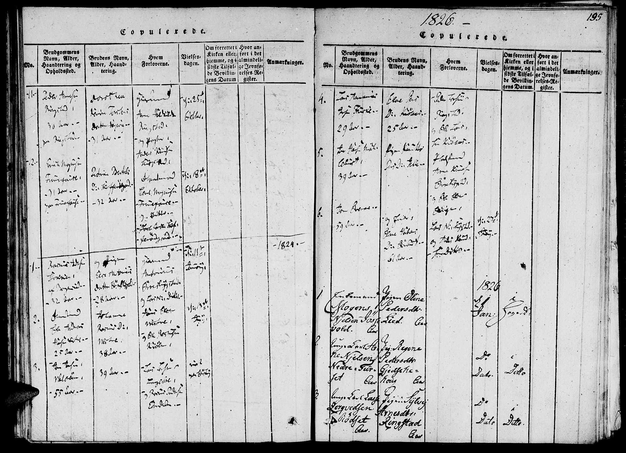 Ministerialprotokoller, klokkerbøker og fødselsregistre - Møre og Romsdal, AV/SAT-A-1454/520/L0273: Parish register (official) no. 520A03, 1817-1826, p. 196