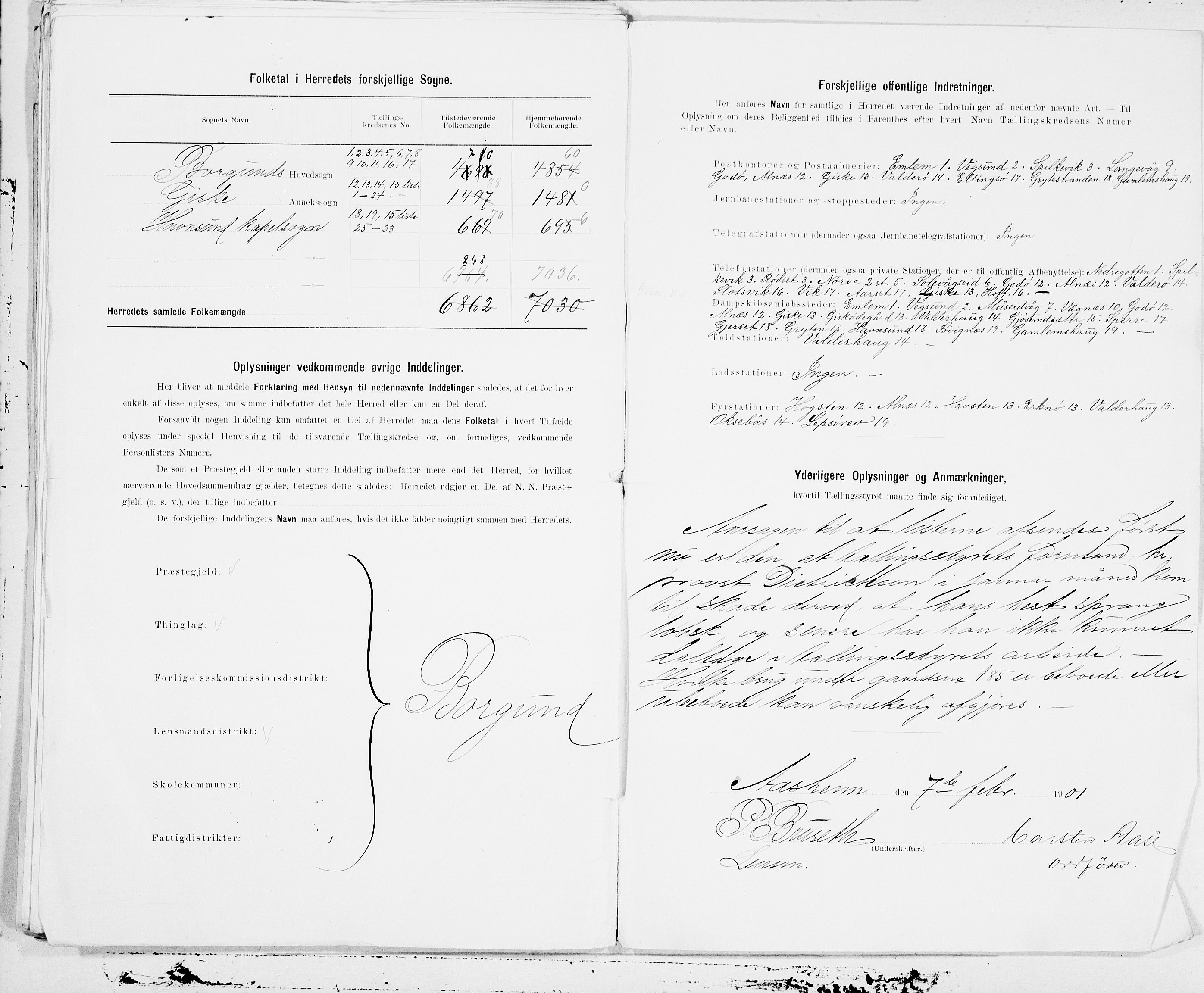 SAT, 1900 census for Borgund, 1900, p. 41