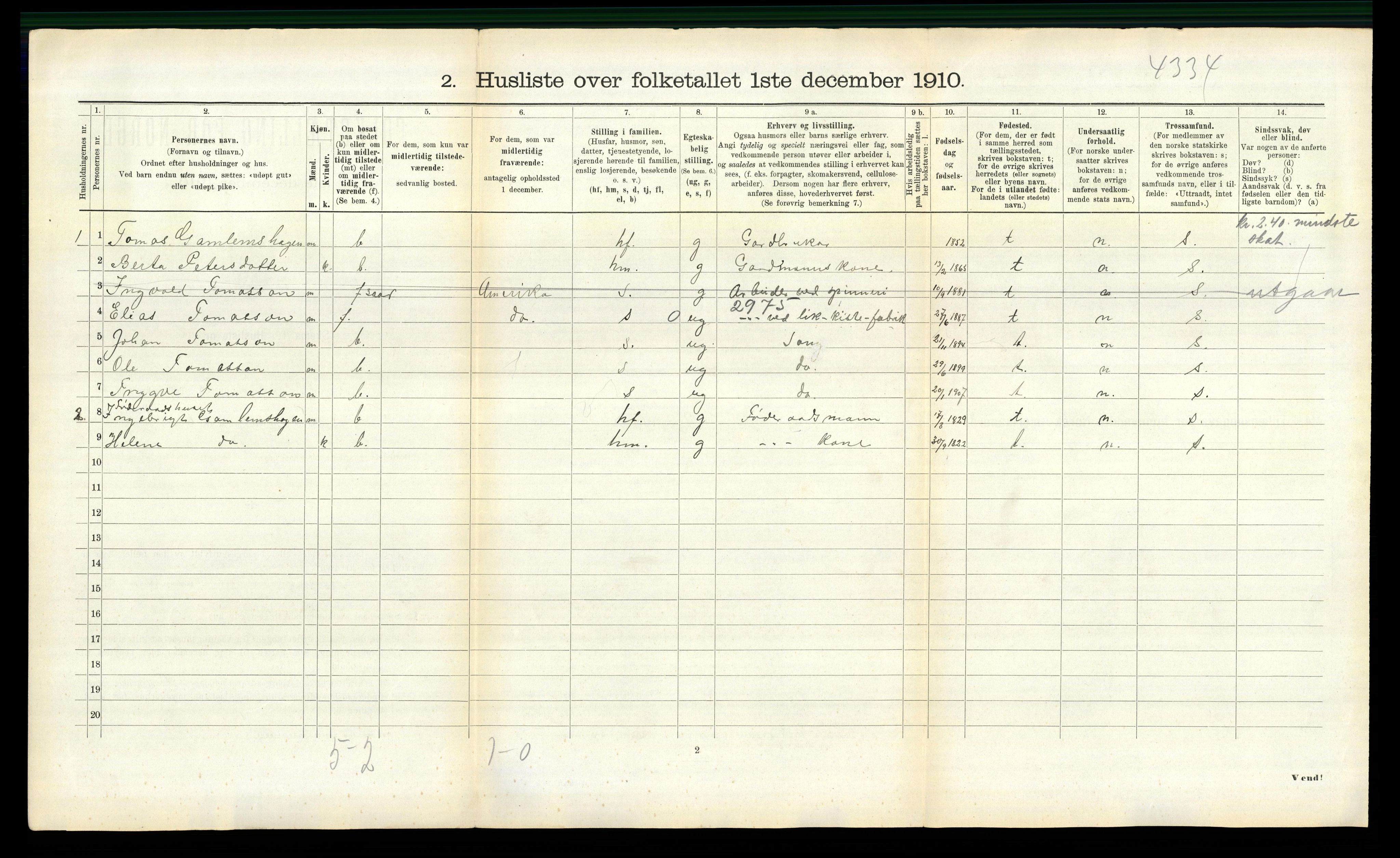 RA, 1910 census for Borgund, 1910, p. 1924