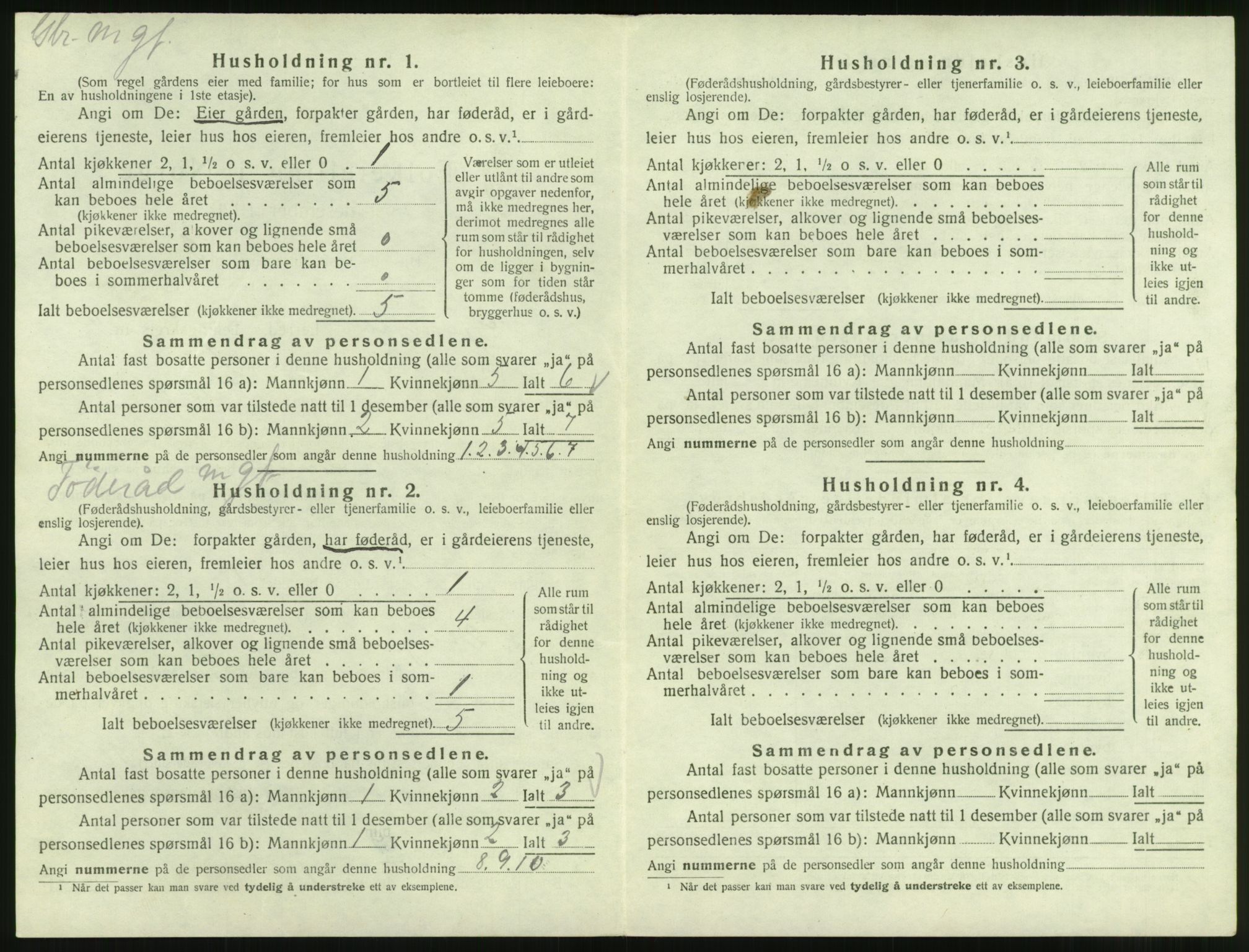 SAT, 1920 census for Gjemnes, 1920, p. 261