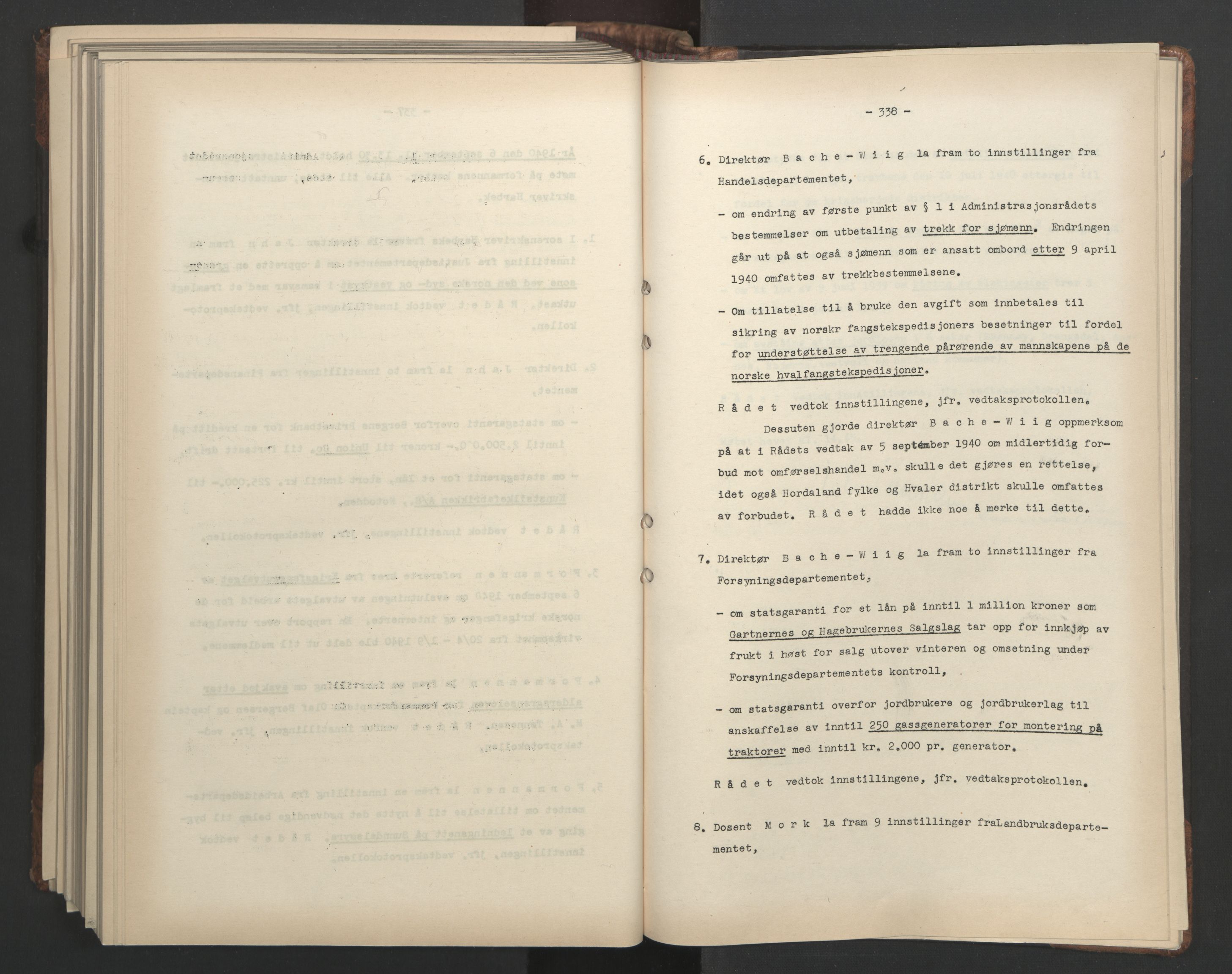 Administrasjonsrådet, AV/RA-S-1004/A/L0001: Møteprotokoll med tillegg 15/4-25/9, 1940, p. 338