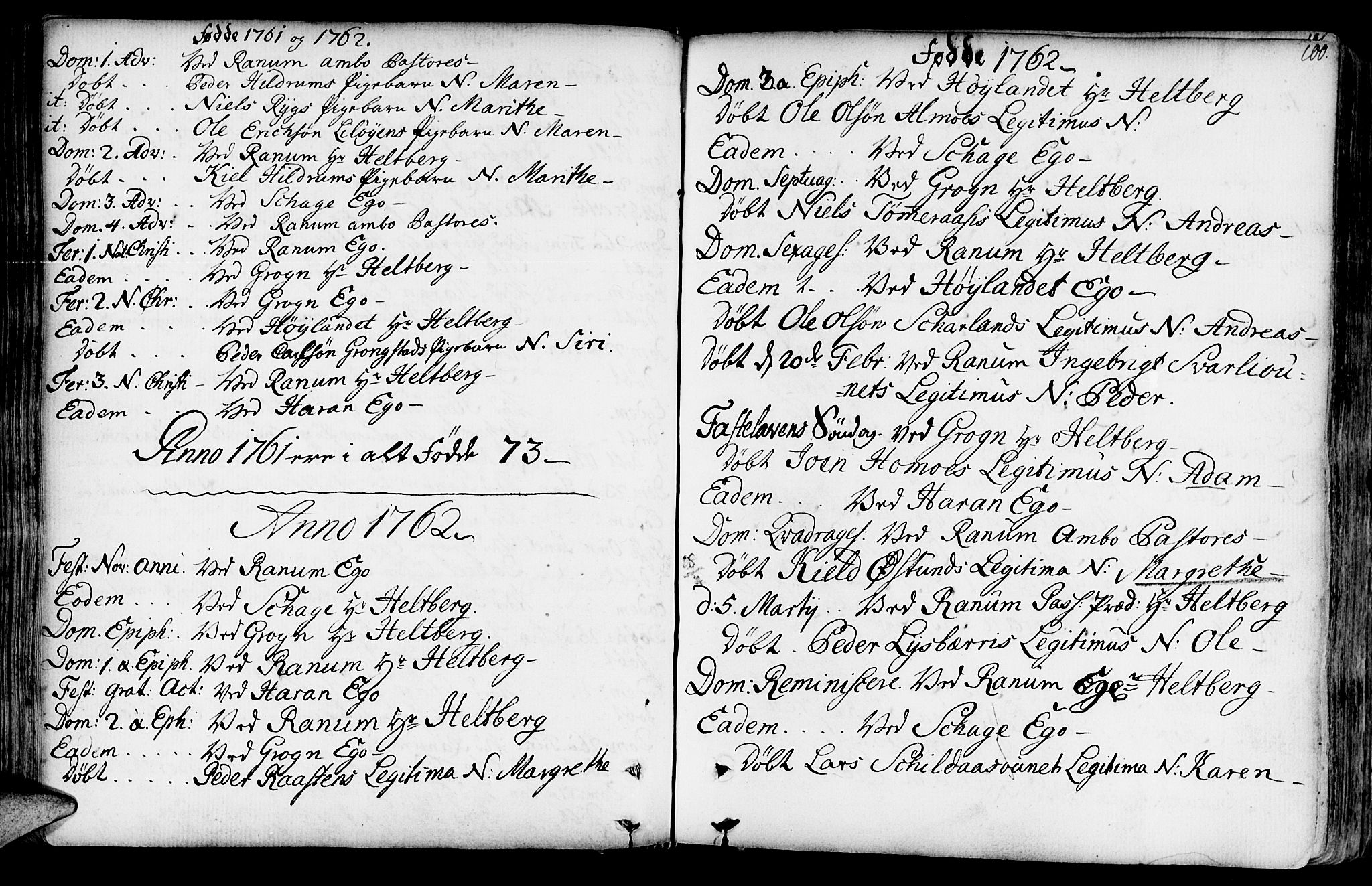 Ministerialprotokoller, klokkerbøker og fødselsregistre - Nord-Trøndelag, SAT/A-1458/764/L0542: Parish register (official) no. 764A02, 1748-1779, p. 100