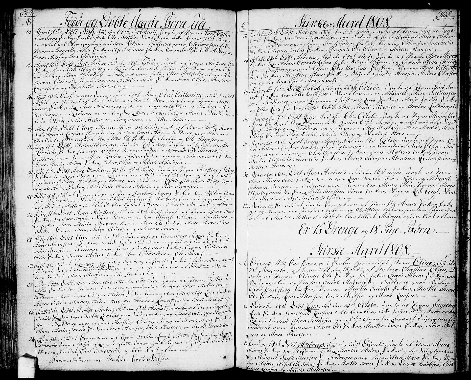 Halden prestekontor Kirkebøker, SAO/A-10909/F/Fa/L0002: Parish register (official) no. I 2, 1792-1812, p. 364-365
