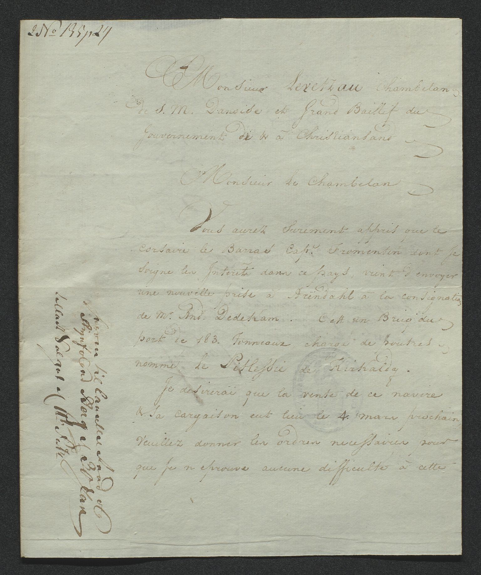 Stiftamtmannen i Kristiansand, AV/SAK-1271-0005/G/Gg/Gga/L1721: Kaper- og prisesaker, 1799-1813, p. 35