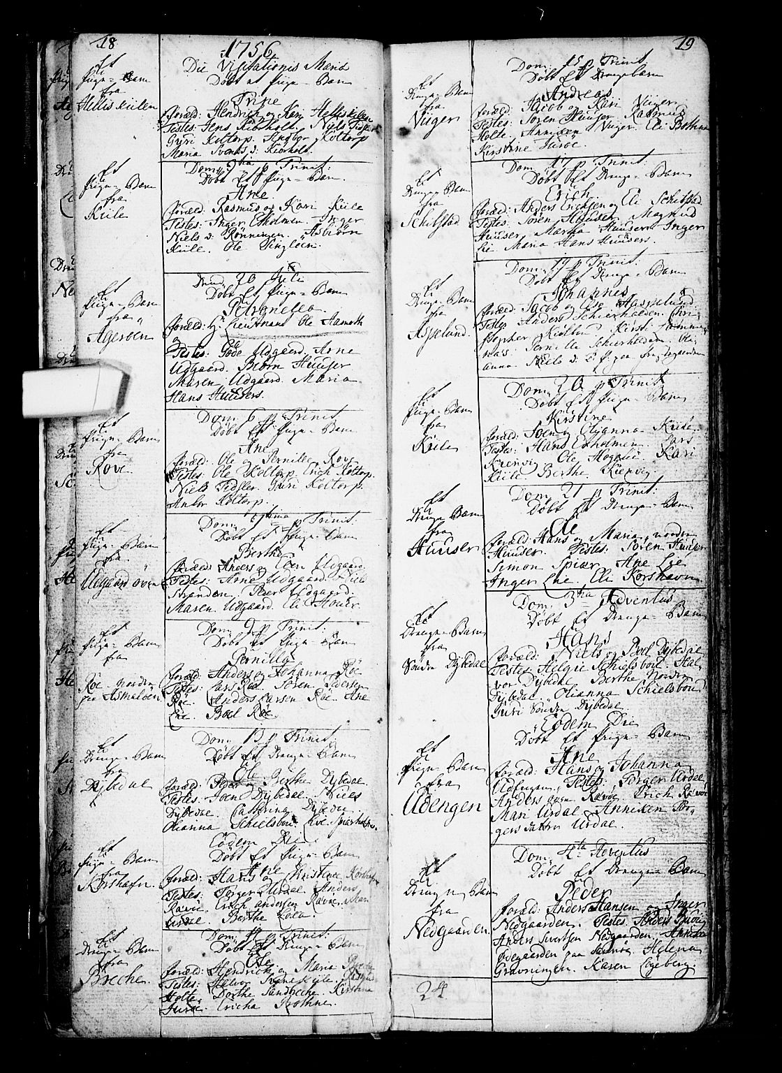 Hvaler prestekontor Kirkebøker, AV/SAO-A-2001/F/Fa/L0002: Parish register (official) no. I 2, 1749-1816, p. 18-19