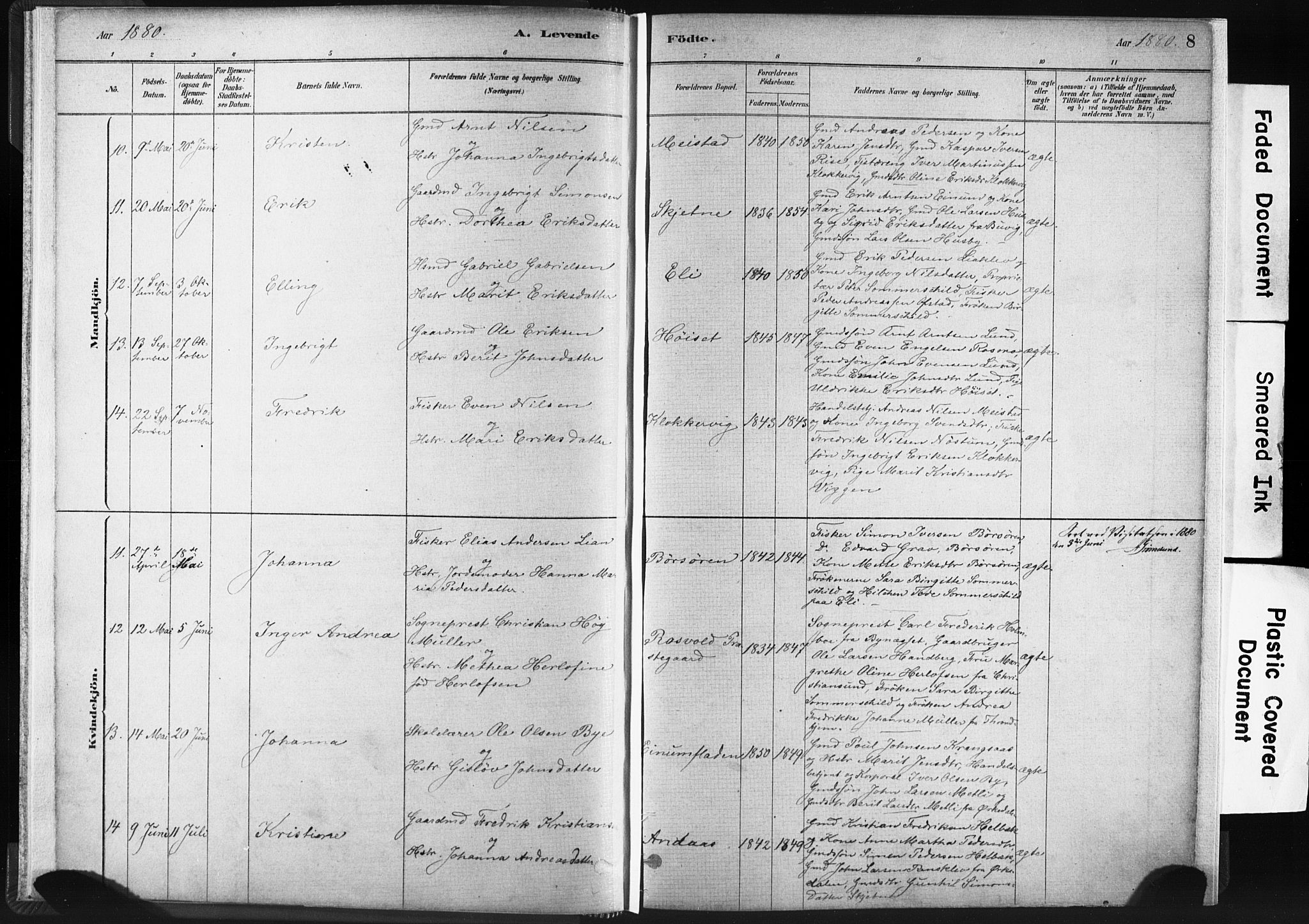 Ministerialprotokoller, klokkerbøker og fødselsregistre - Sør-Trøndelag, SAT/A-1456/665/L0773: Parish register (official) no. 665A08, 1879-1905, p. 8