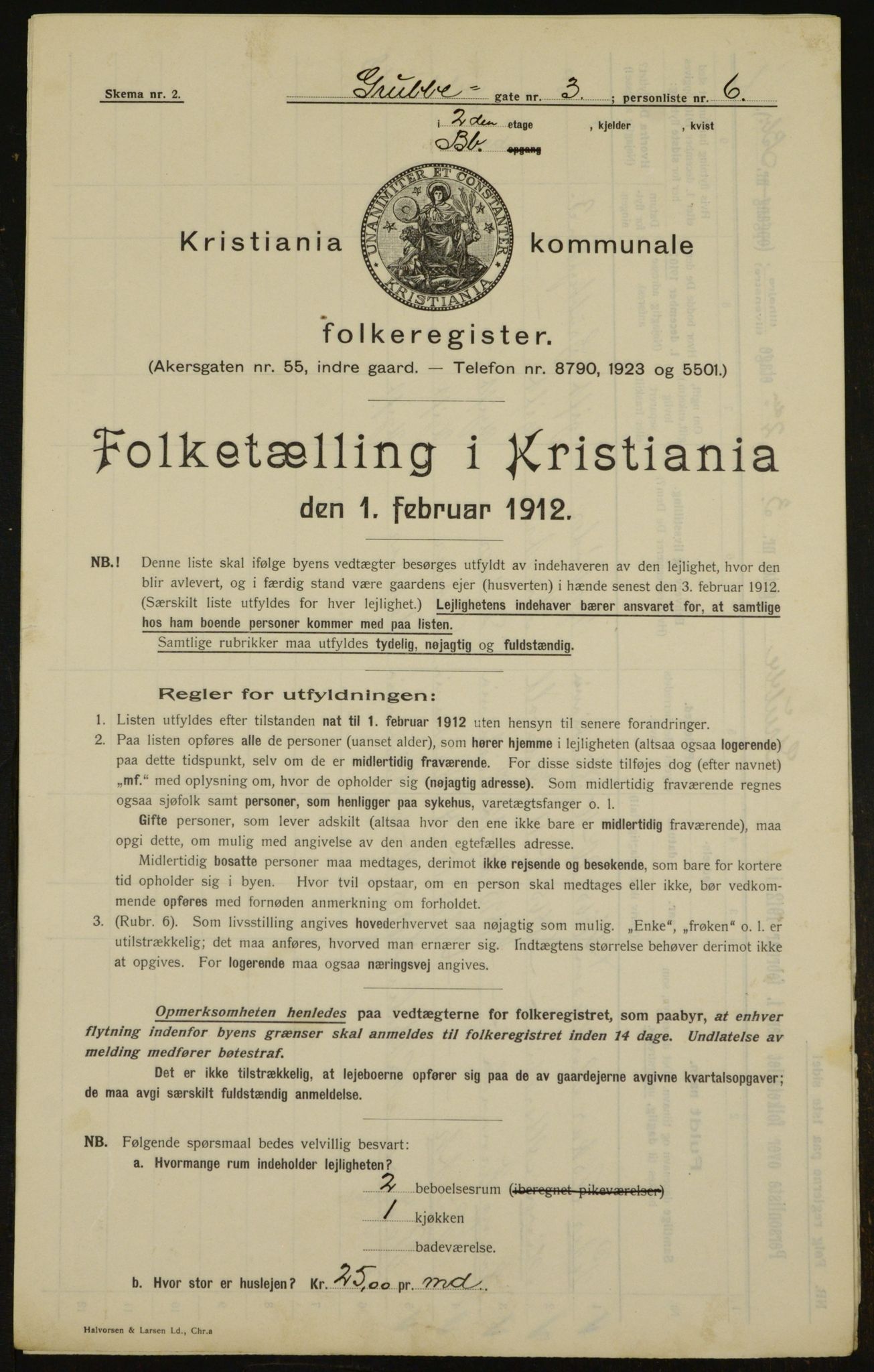 OBA, Municipal Census 1912 for Kristiania, 1912, p. 30023