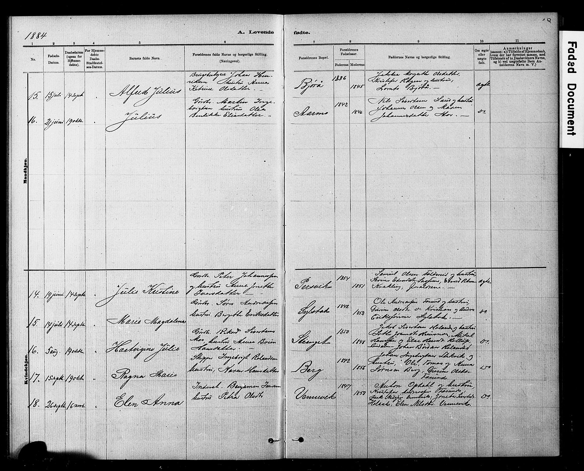 Ministerialprotokoller, klokkerbøker og fødselsregistre - Nord-Trøndelag, SAT/A-1458/783/L0661: Parish register (copy) no. 783C01, 1878-1893, p. 18