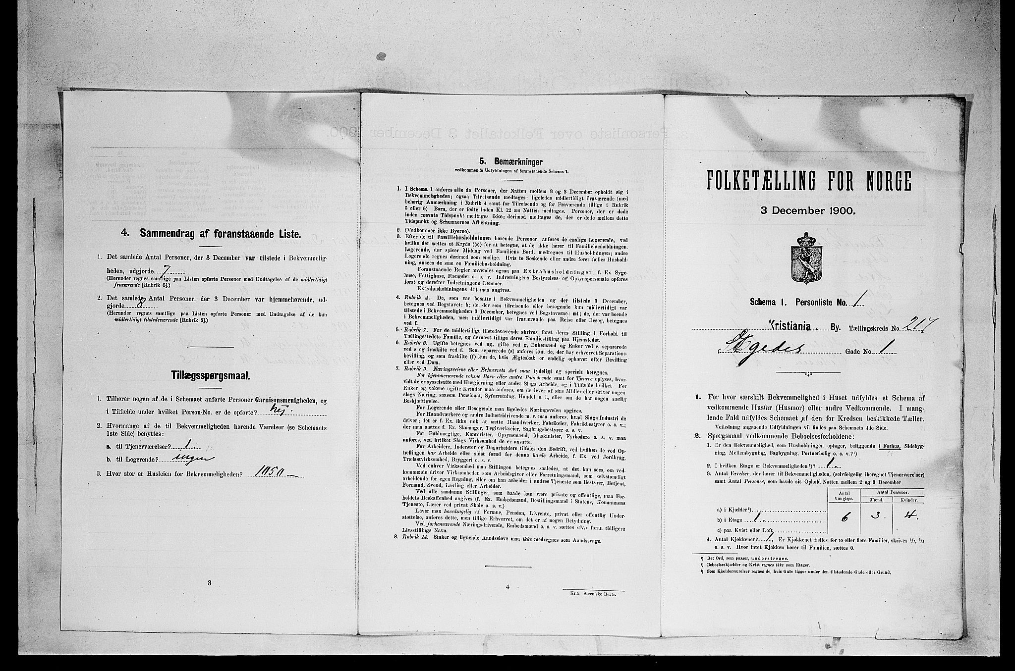 SAO, 1900 census for Kristiania, 1900, p. 18166