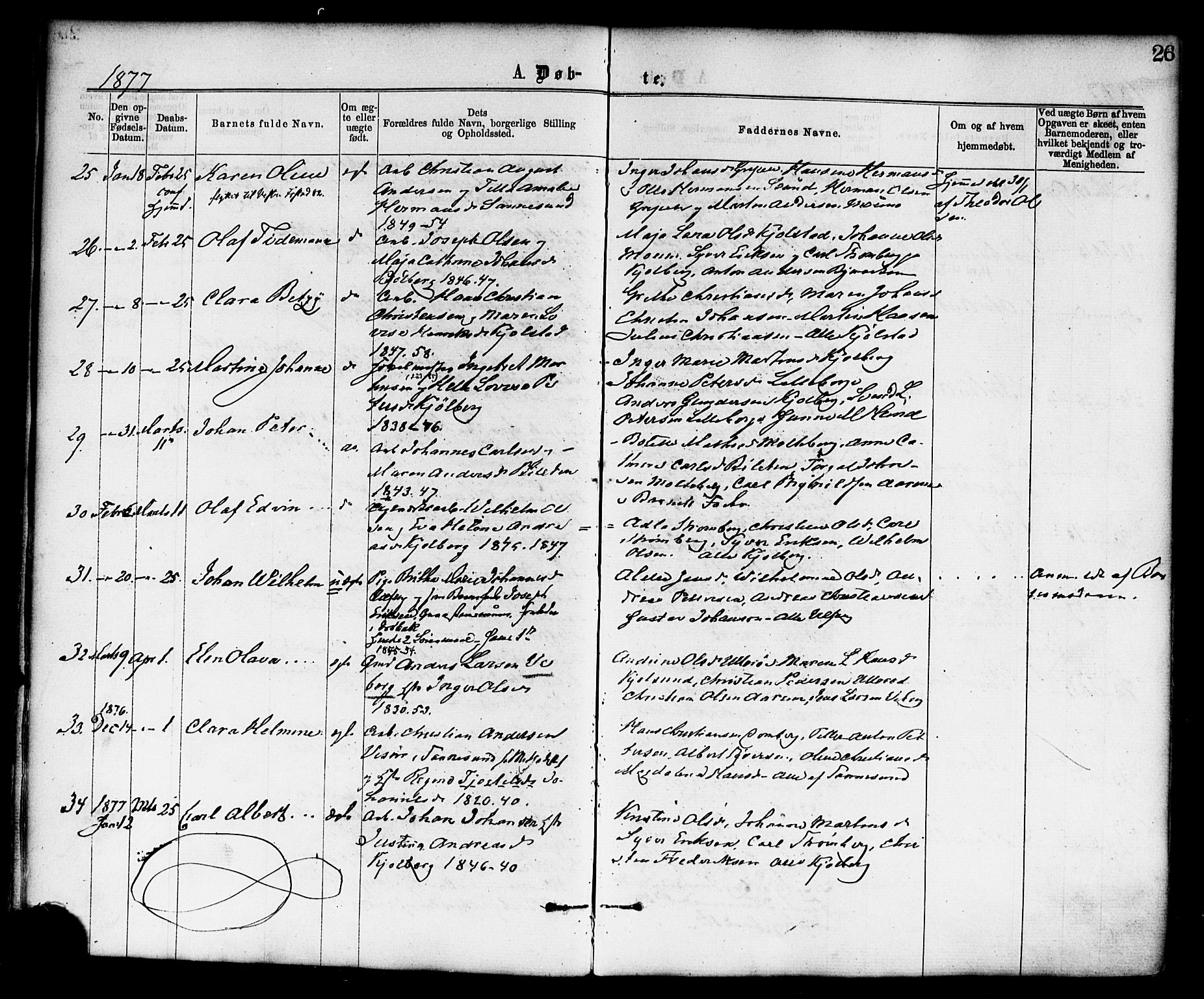 Borge prestekontor Kirkebøker, SAO/A-10903/F/Fa/L0007: Parish register (official) no. I 7, 1875-1886, p. 26
