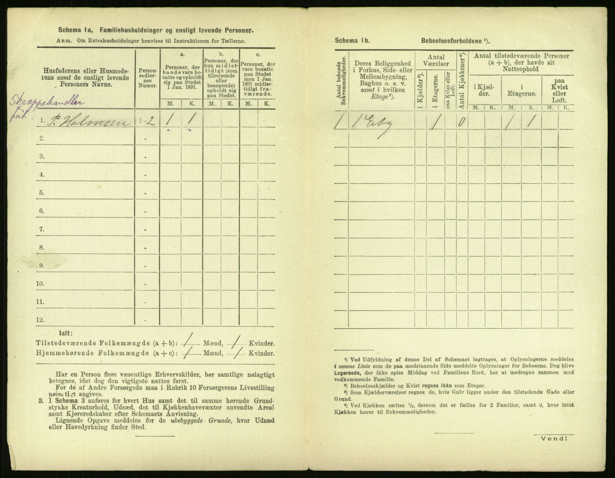 RA, 1891 census for 0301 Kristiania, 1891, p. 164072