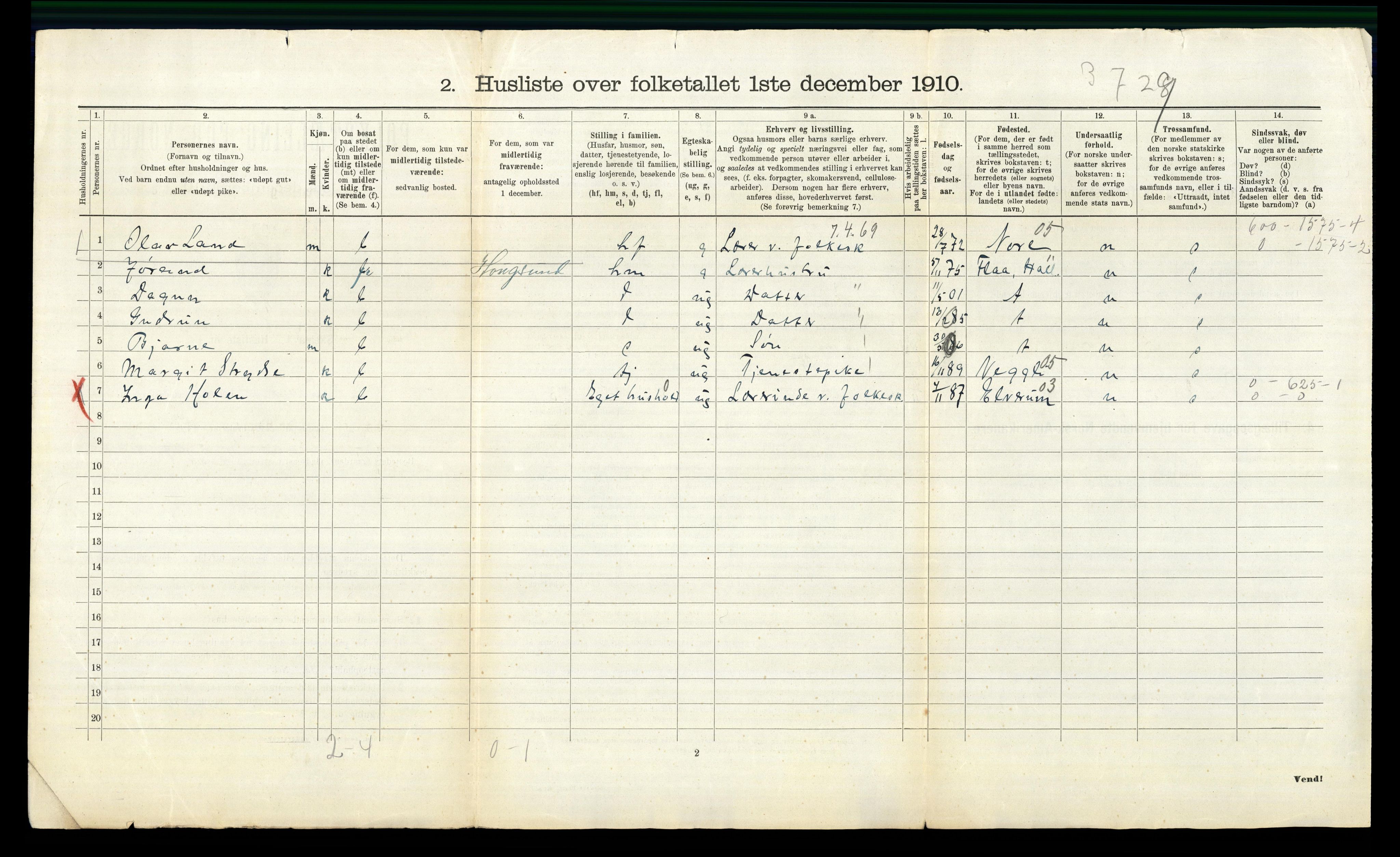 RA, 1910 census for Øvre Eiker, 1910, p. 1808