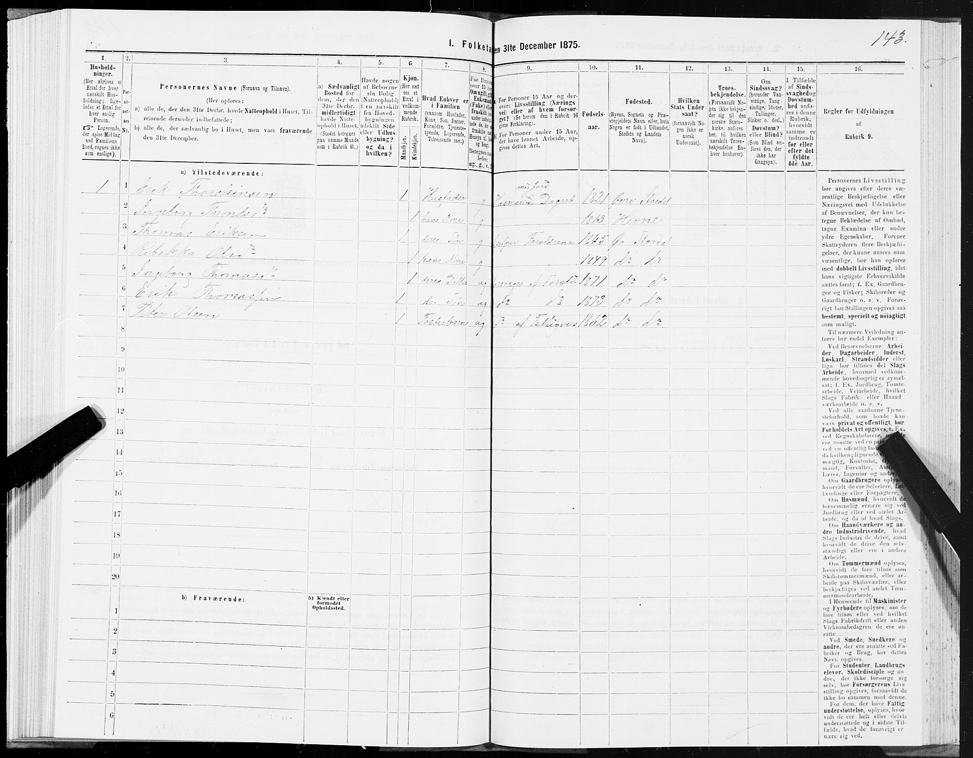 SAT, 1875 census for 1711P Øvre Stjørdal, 1875, p. 2143