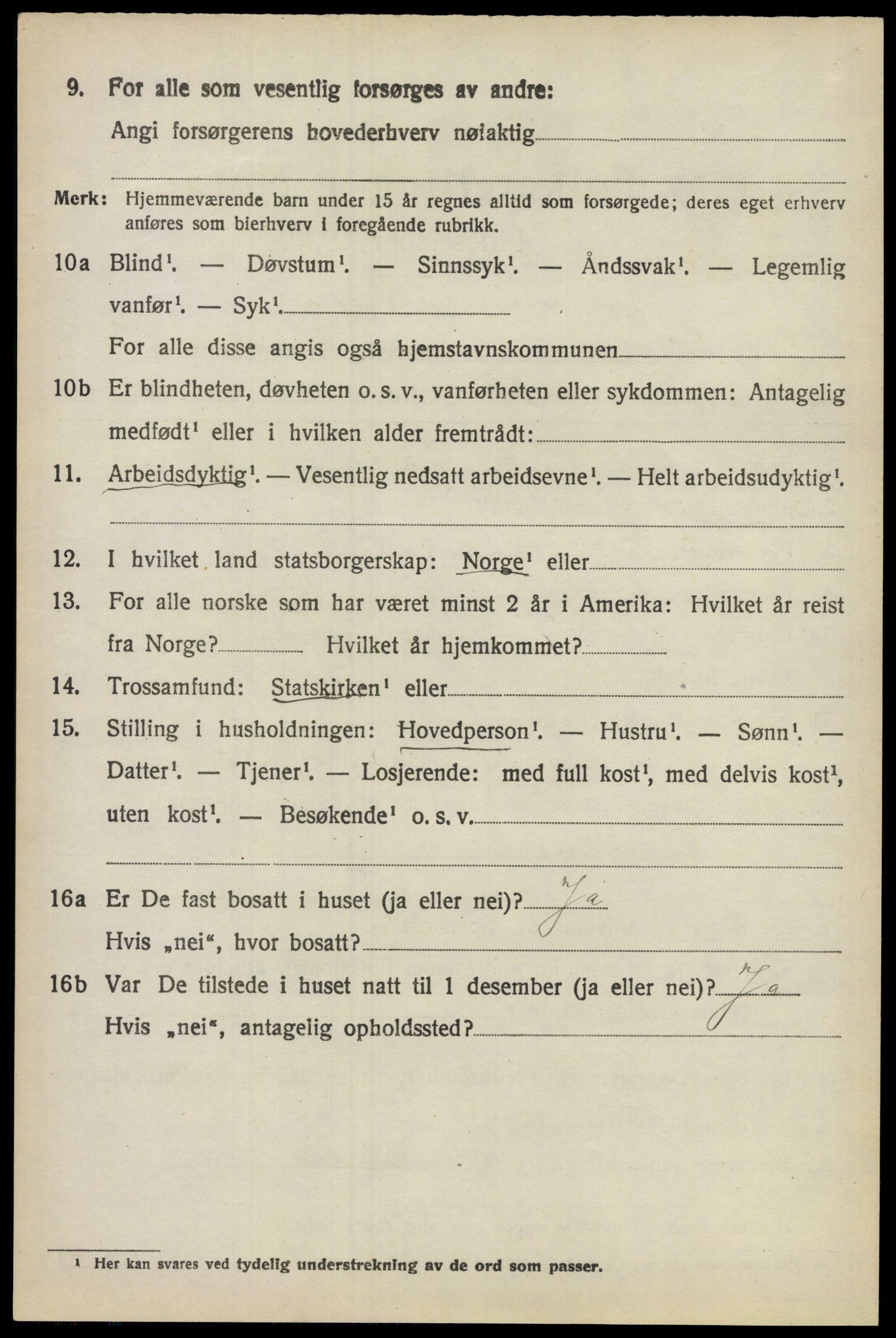 SAO, 1920 census for Enebakk, 1920, p. 3122