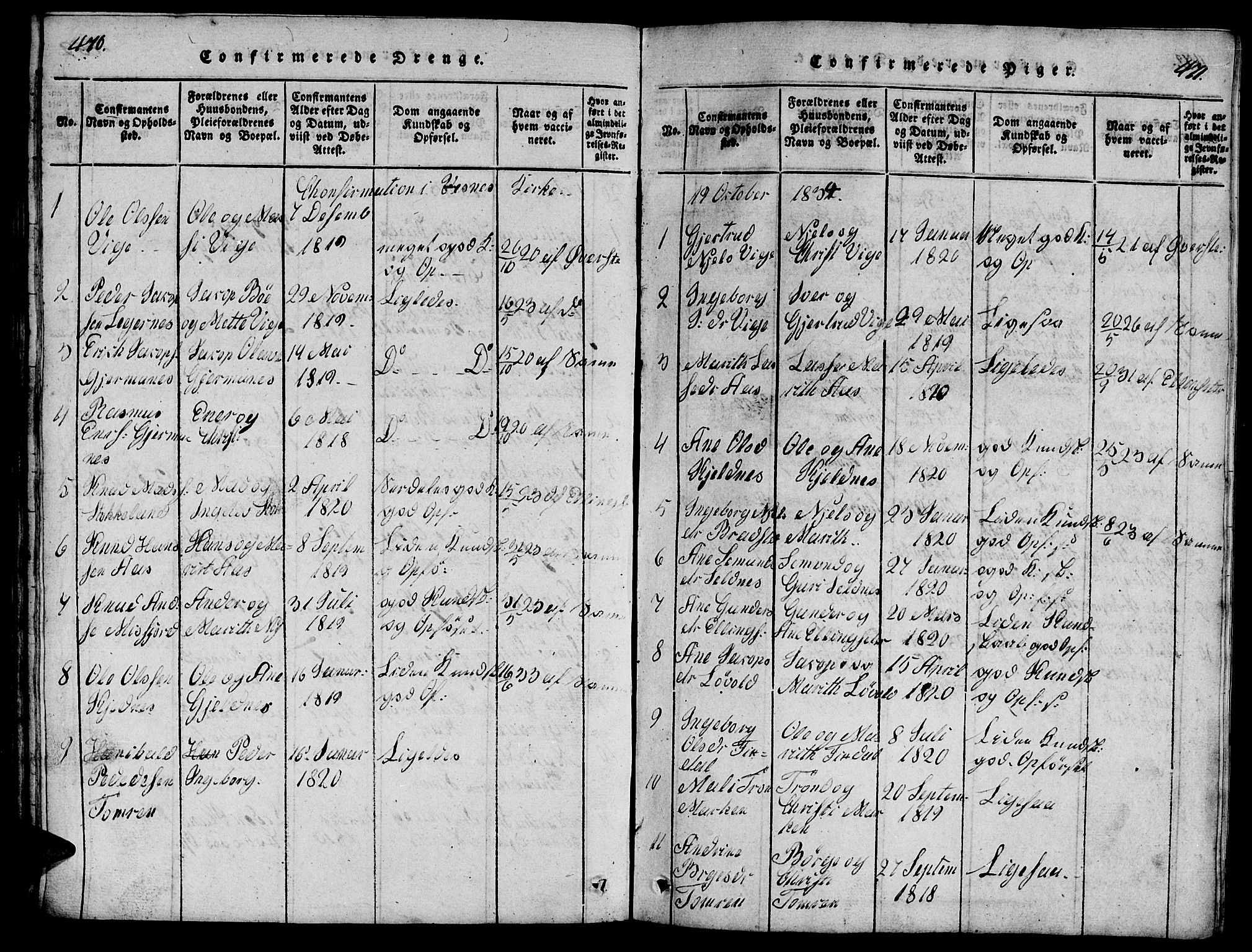 Ministerialprotokoller, klokkerbøker og fødselsregistre - Møre og Romsdal, AV/SAT-A-1454/539/L0535: Parish register (copy) no. 539C01, 1818-1842, p. 470-471