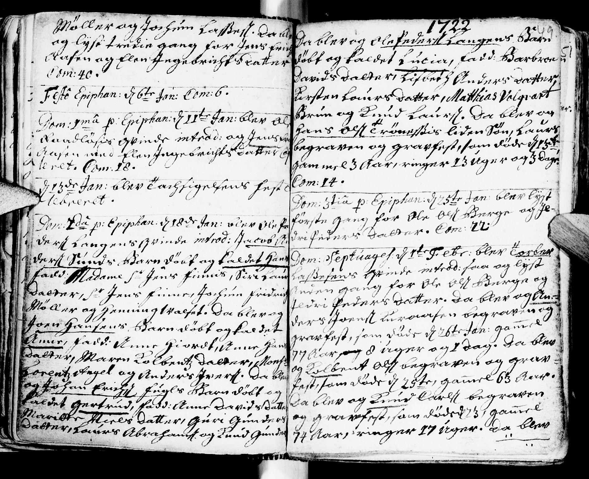 Ministerialprotokoller, klokkerbøker og fødselsregistre - Sør-Trøndelag, SAT/A-1456/681/L0924: Parish register (official) no. 681A02, 1720-1731, p. 48-49