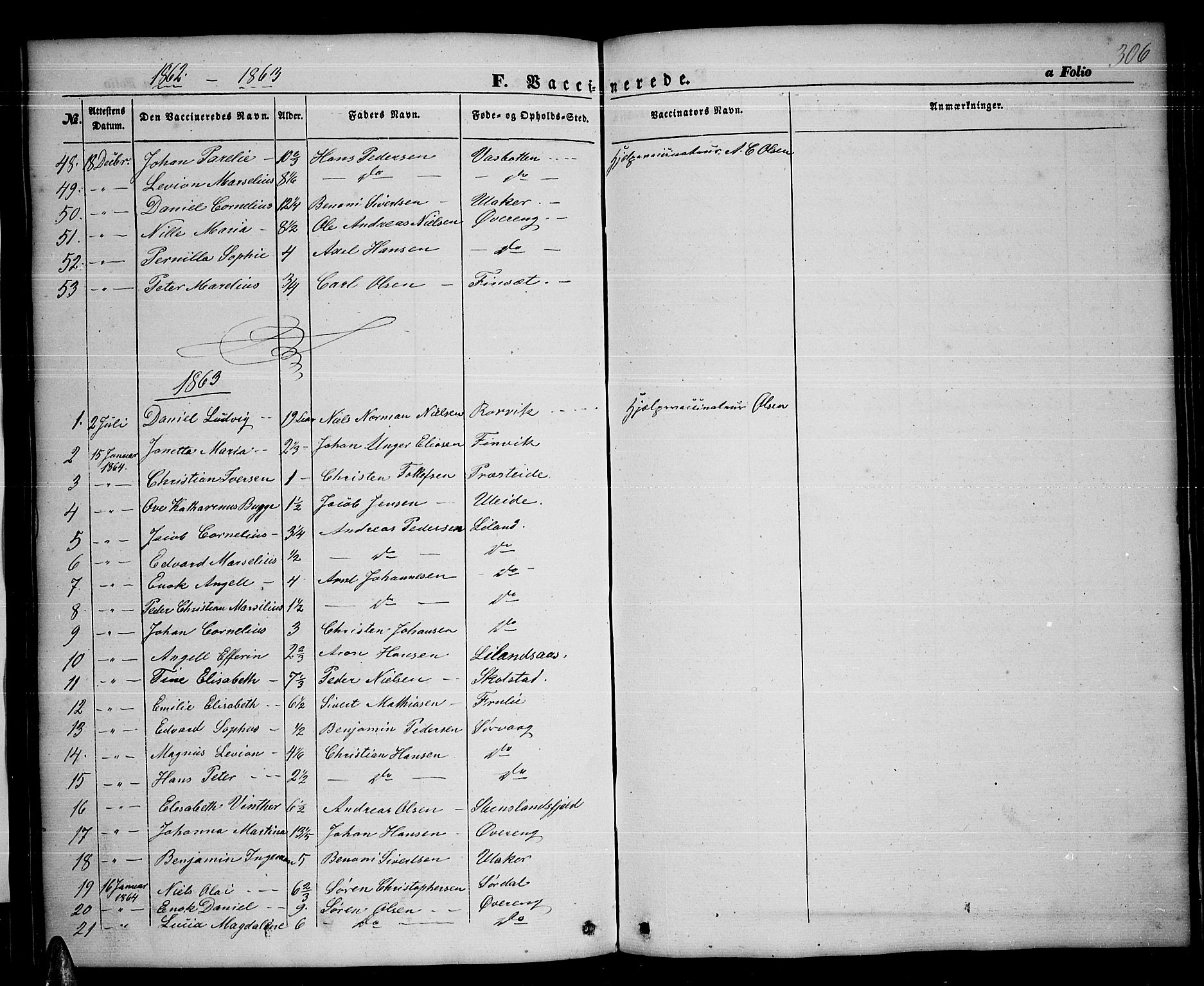 Ministerialprotokoller, klokkerbøker og fødselsregistre - Nordland, AV/SAT-A-1459/859/L0857: Parish register (copy) no. 859C03, 1854-1873, p. 306