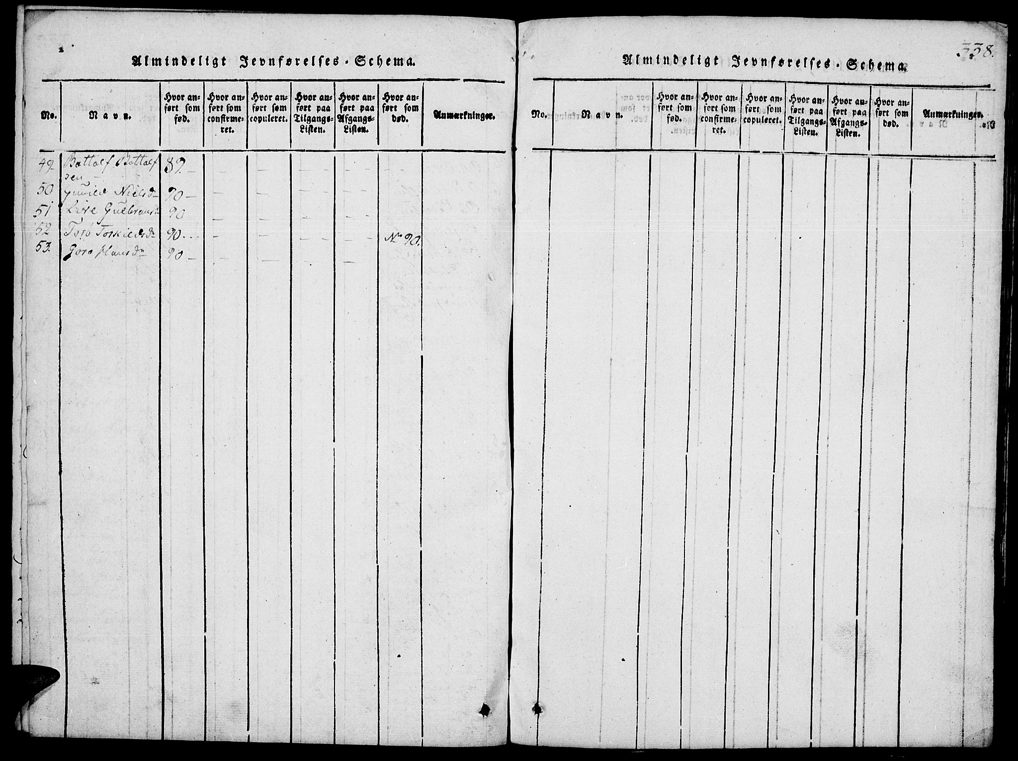 Lom prestekontor, SAH/PREST-070/L/L0001: Parish register (copy) no. 1, 1815-1836, p. 338