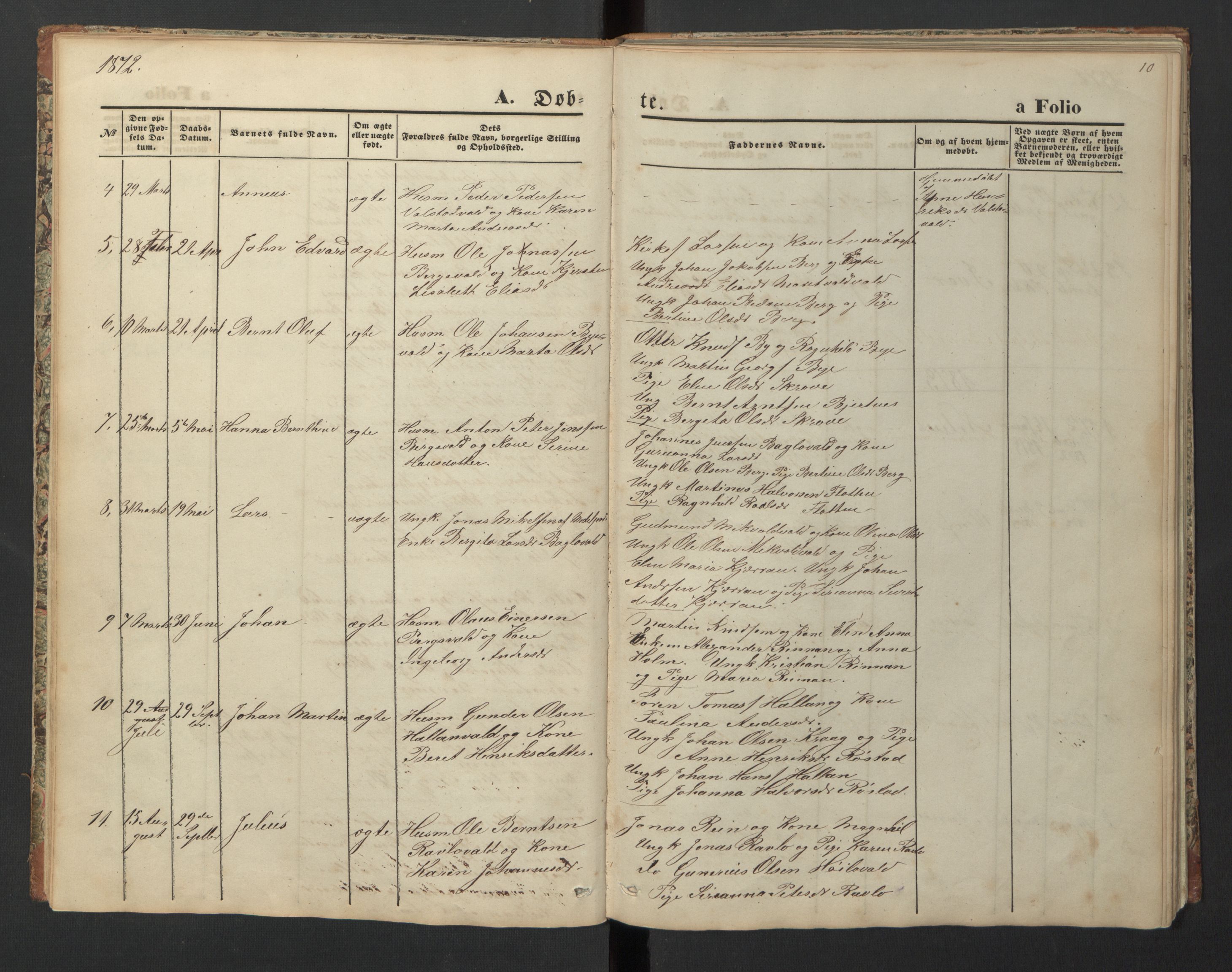 Ministerialprotokoller, klokkerbøker og fødselsregistre - Nord-Trøndelag, SAT/A-1458/726/L0271: Parish register (copy) no. 726C02, 1869-1897, p. 10