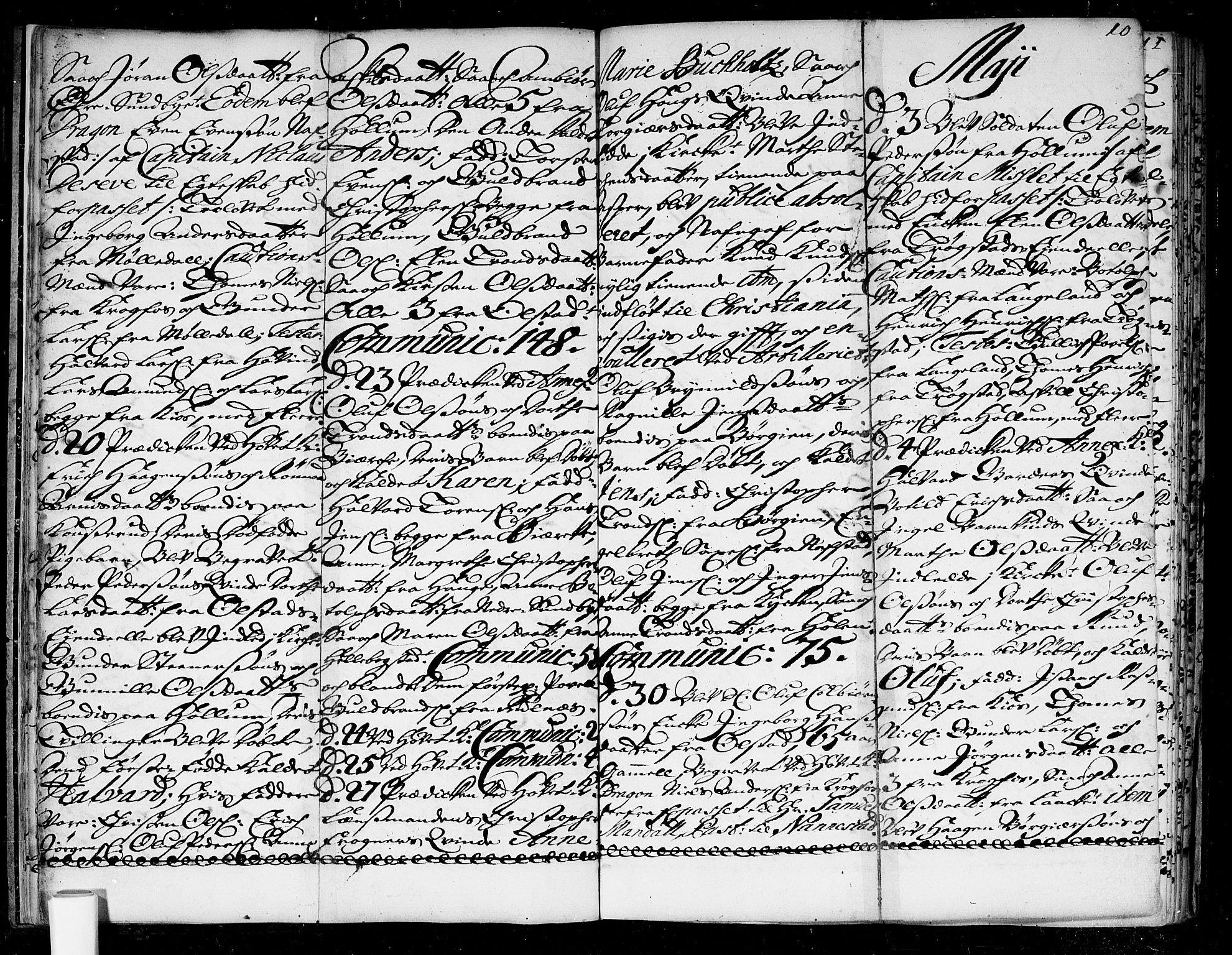 Ullensaker prestekontor Kirkebøker, AV/SAO-A-10236a/F/Fa/L0004: Parish register (official) no. I 4, 1721-1723, p. 10