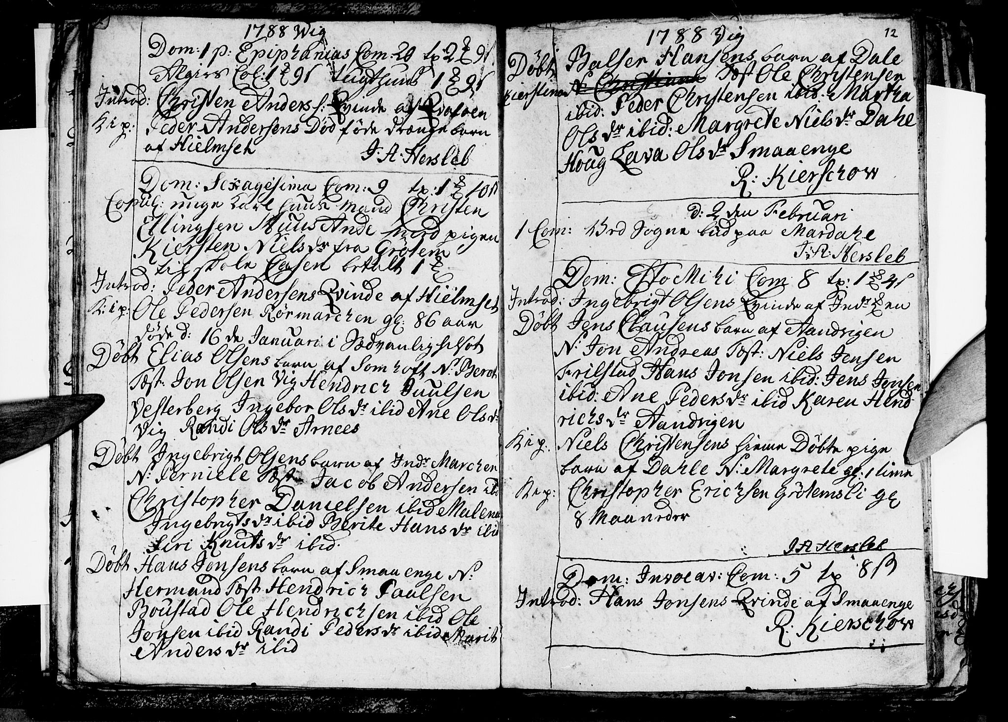 Ministerialprotokoller, klokkerbøker og fødselsregistre - Nordland, SAT/A-1459/812/L0183: Parish register (copy) no. 812C01, 1787-1793, p. 12