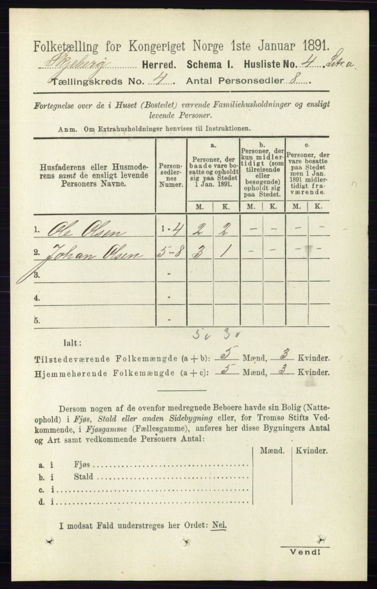 RA, 1891 census for 0115 Skjeberg, 1891, p. 1808