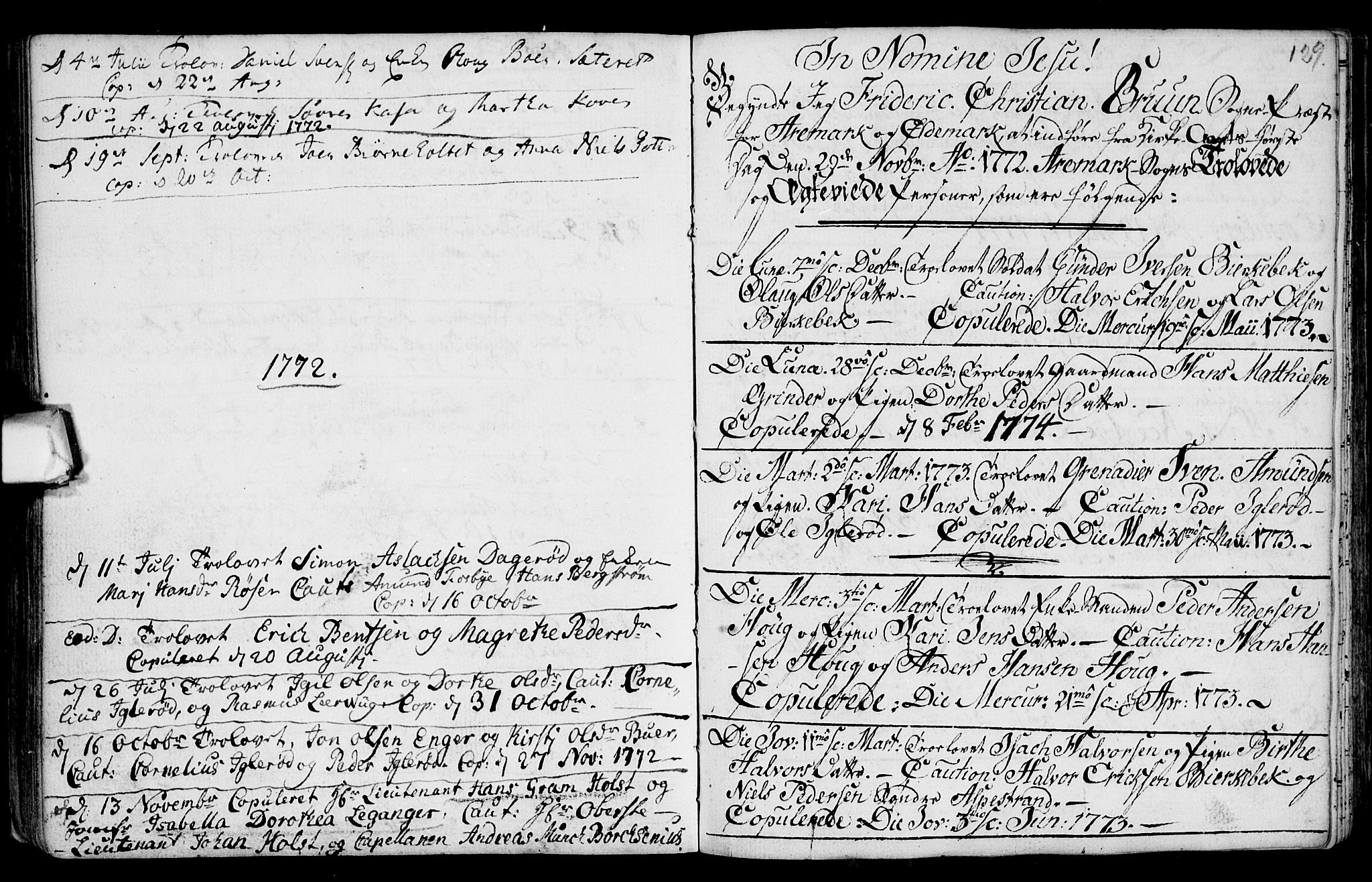 Aremark prestekontor Kirkebøker, SAO/A-10899/F/Fa/L0003: Parish register (official) no. I 3, 1745-1795, p. 129