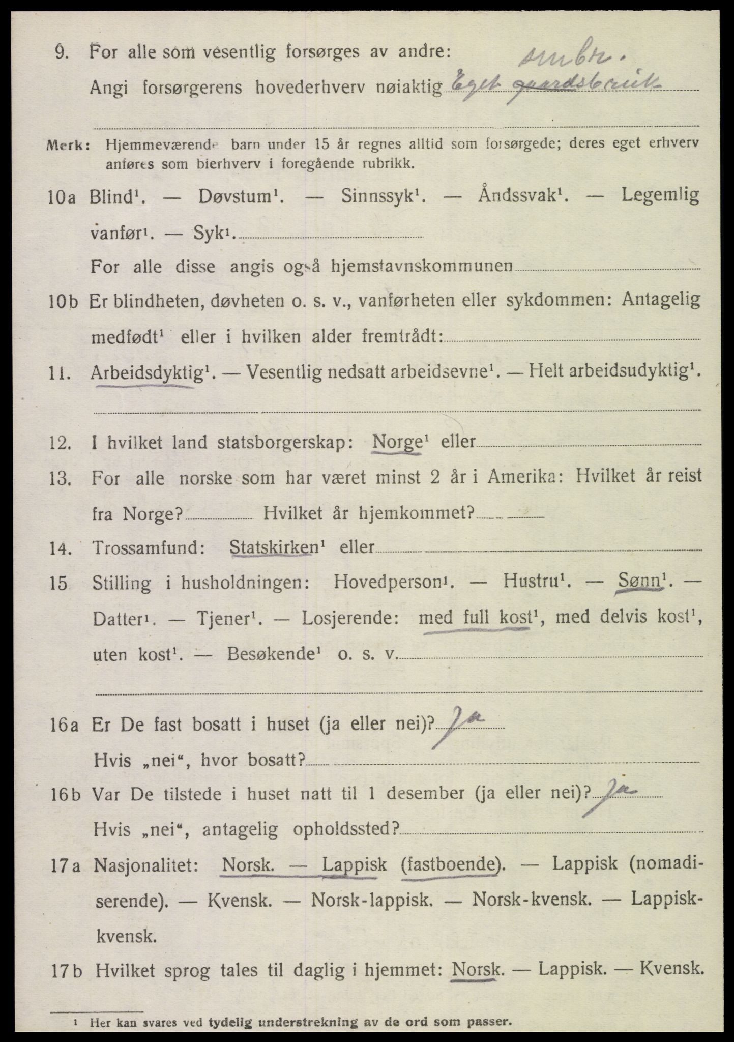 SAT, 1920 census for Foldereid, 1920, p. 683